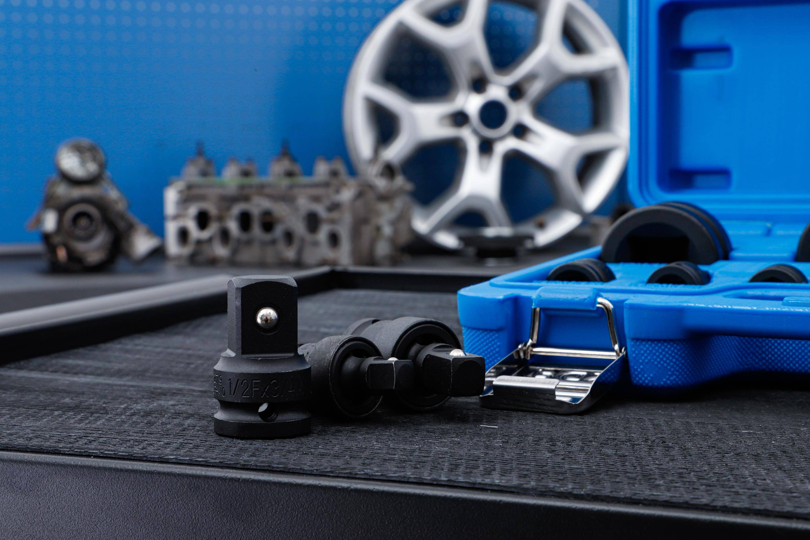 BGS Kraft-Adapter- und Kugelgelenk-Satz | 6,3 mm (1/4") - 25 mm (1")