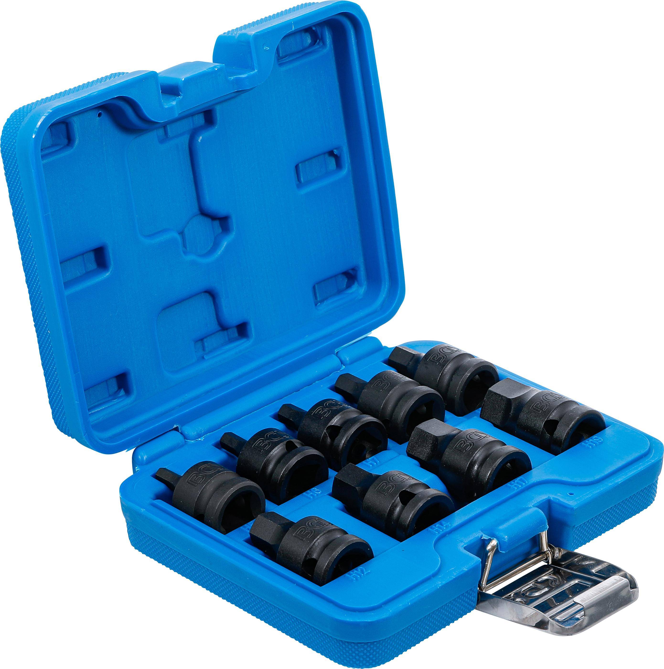 BGS Kraft-Bit-Einsatz-Satz | Antrieb Innenvierkant 12,5 mm (1/2") |