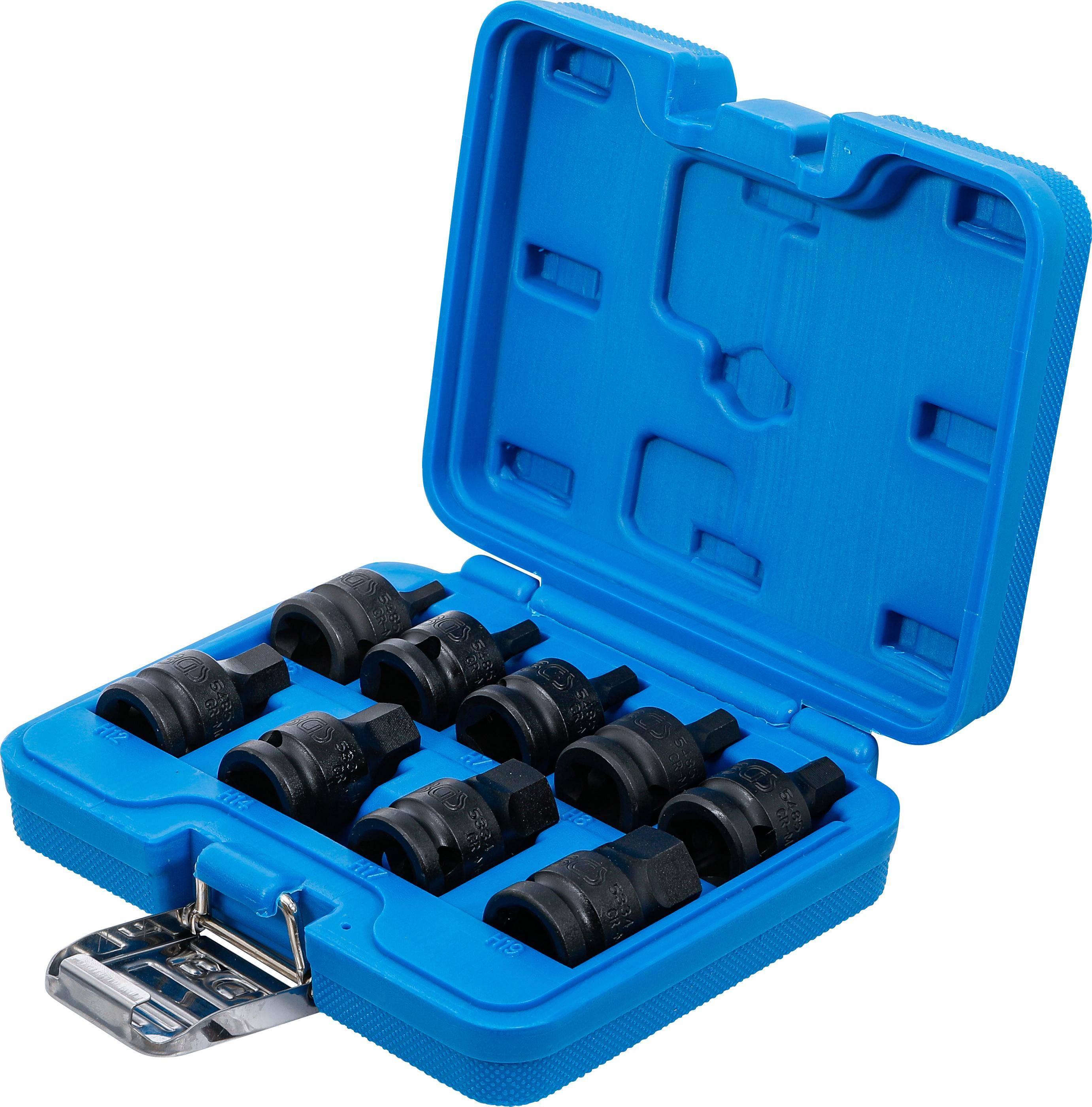 BGS Kraft-Bit-Einsatz-Satz | Antrieb Innenvierkant 12,5 mm (1/2") |