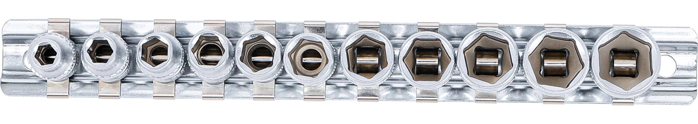 BGS Steckschlüssel-Einsatz-Satz Sechskant | Antrieb Innenvierkant 6,3