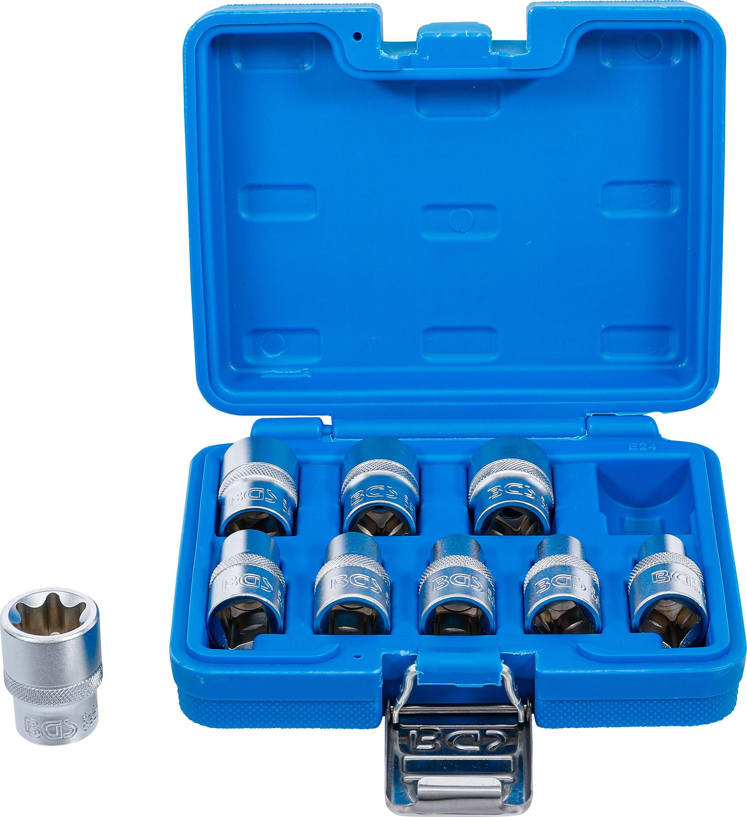 BGS Steckschlssel-Einsatz-Satz E-Profil | Antrieb Innenvierkant 12,5