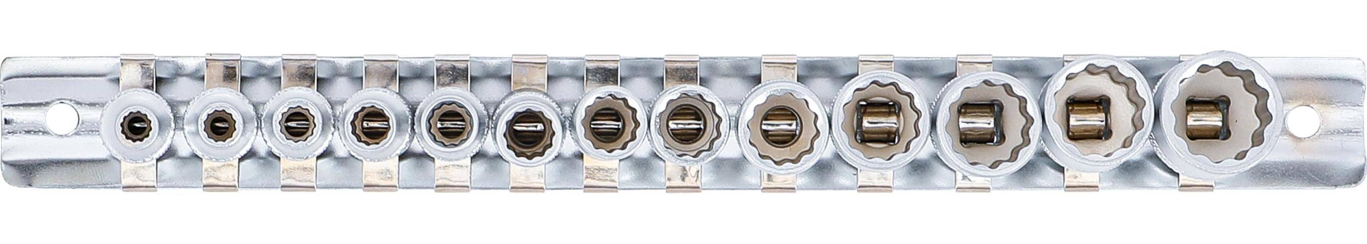 BGS Steckschlüssel-Einsatz-Satz Zwölfkant | Antrieb Innenvierkant 6,3