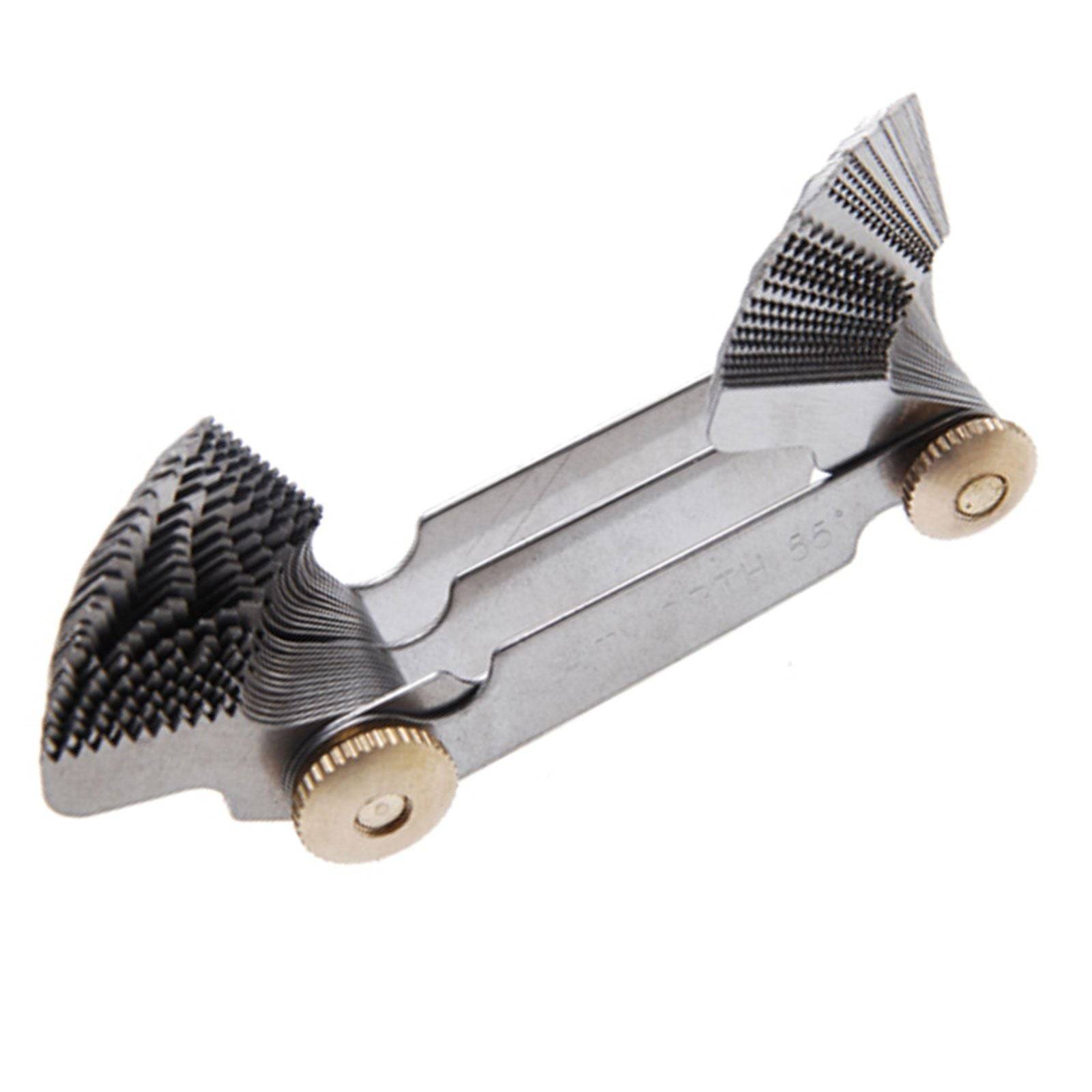 Profilmesser mit Metallstifte passt sich an, um unregelmäßige Formen zu messen, mit Knöpfen zur Breitenverstellung. Wird in der Zimmerei und beim Fliesen verwendet.