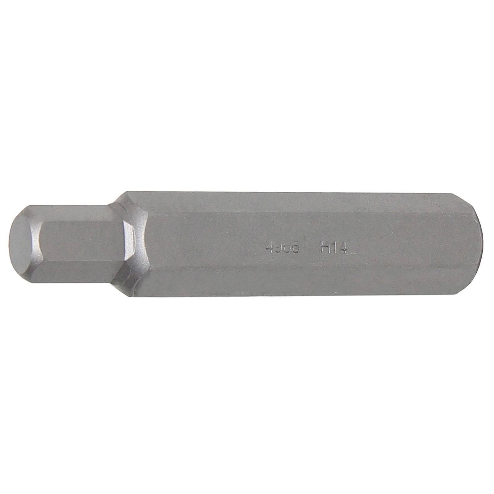 Sechskant-Metallwerkzeugbit mit der Gravur 'H4', die die Größe anzeigt. Wird zum Eindrehen von Schrauben mit einer kompatiblen Sechskantaufnahme verwendet.