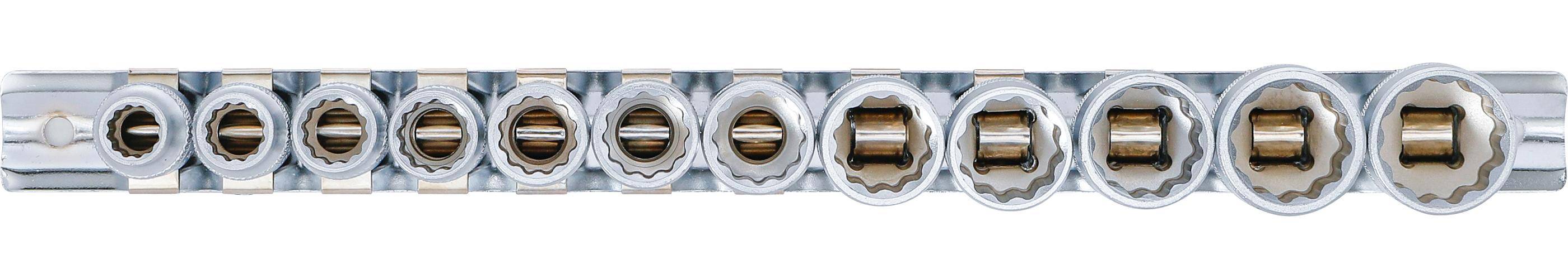 BGS Steckschlssel-Einsatz-Satz, Zwlfkant | Antrieb Innenvierkant 10