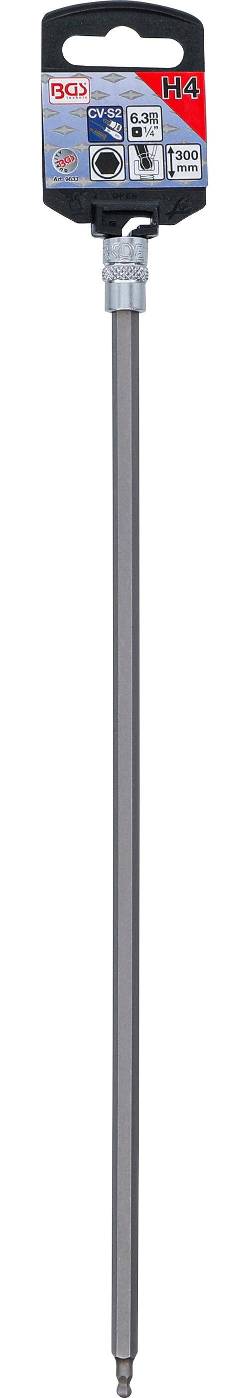 BGS technic Bit-Einsatz | Lnge 300 mm | Antrieb Innenvierkant 6,3 mm