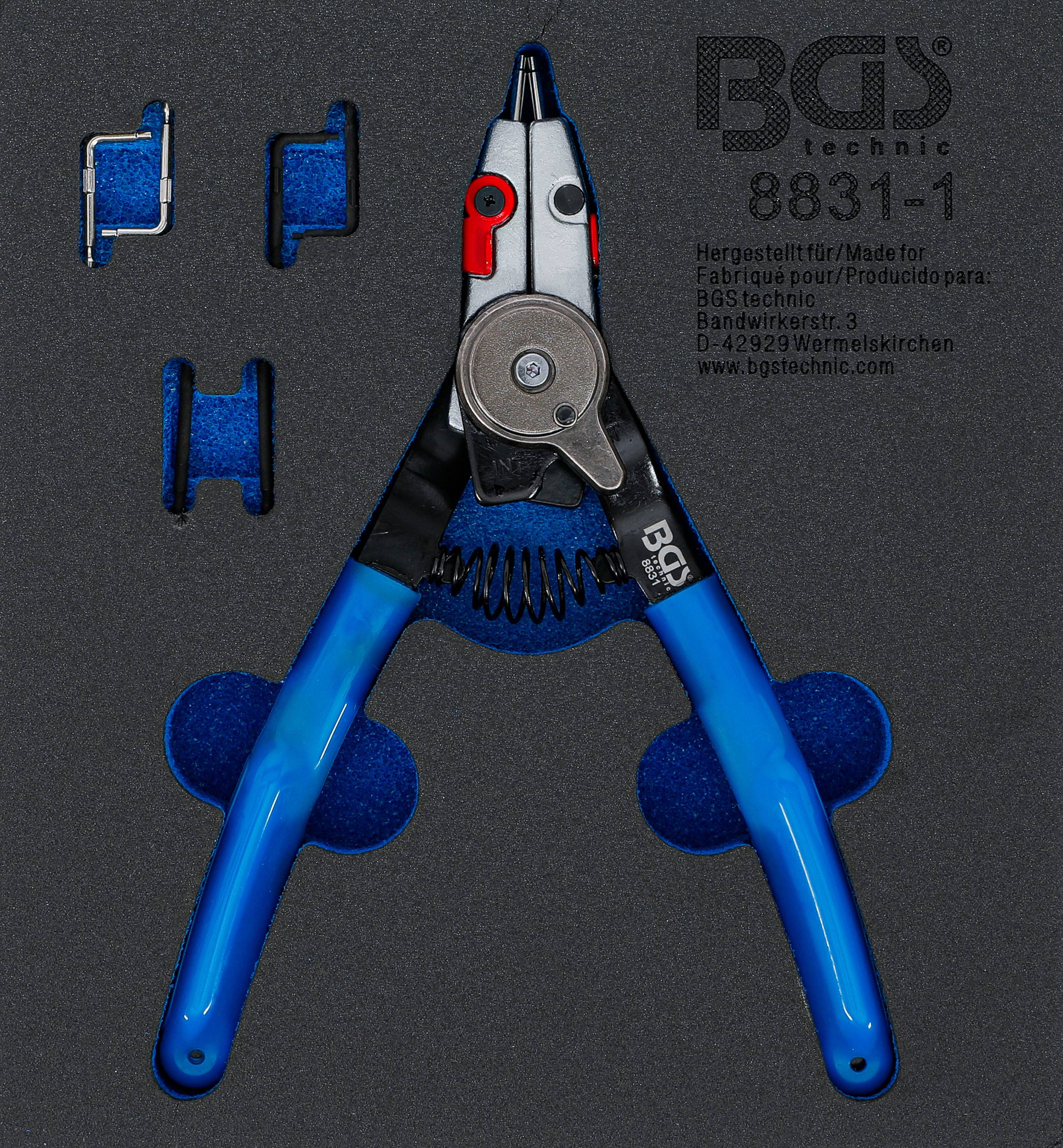 BGS Sprengringzange | fr Auen-/Innensprengringe | auswechselbare