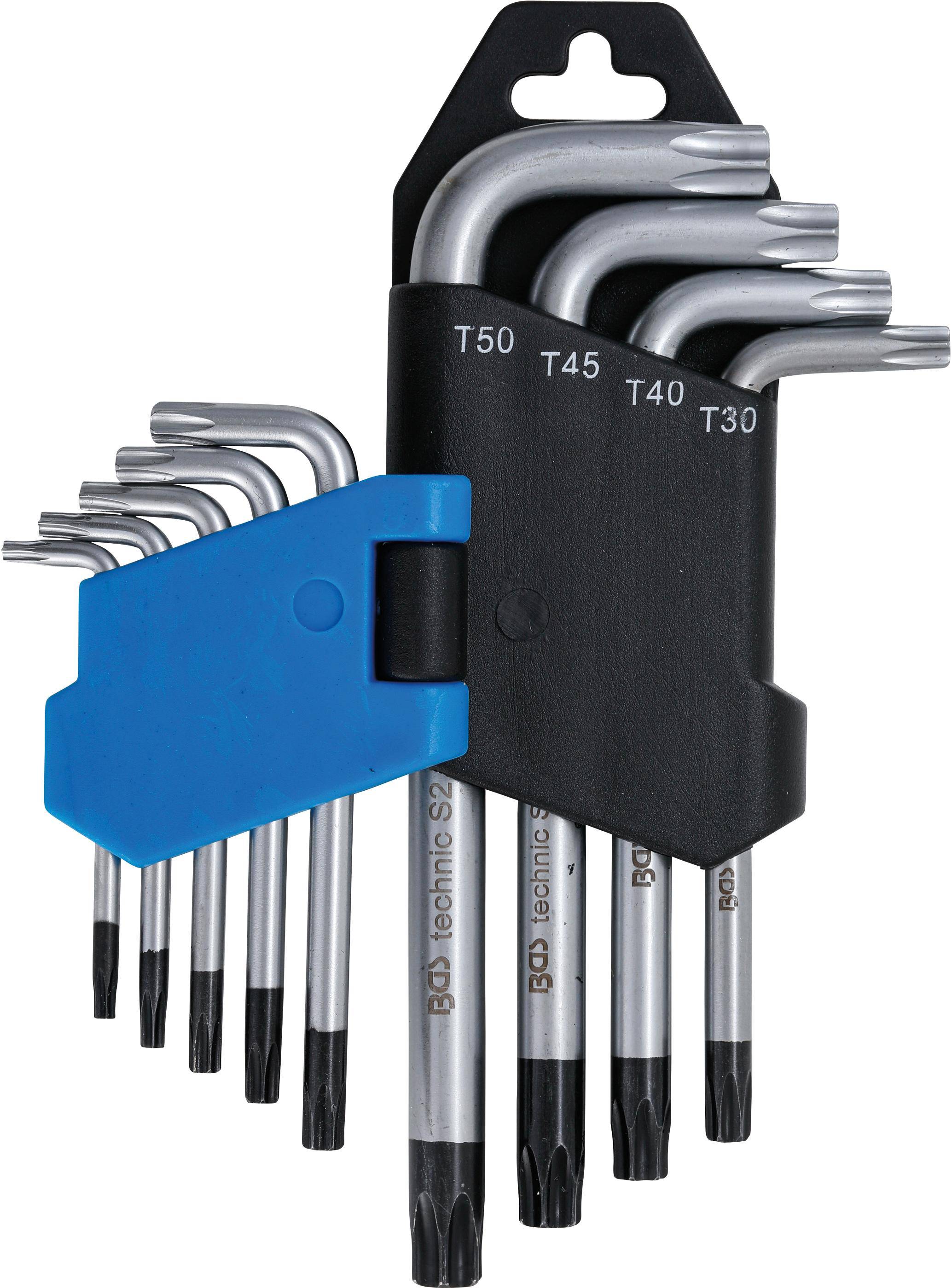 BGS Winkelschlssel-Satz | kurz | T-Profil (fr Torx) mit Bohrung T10 -