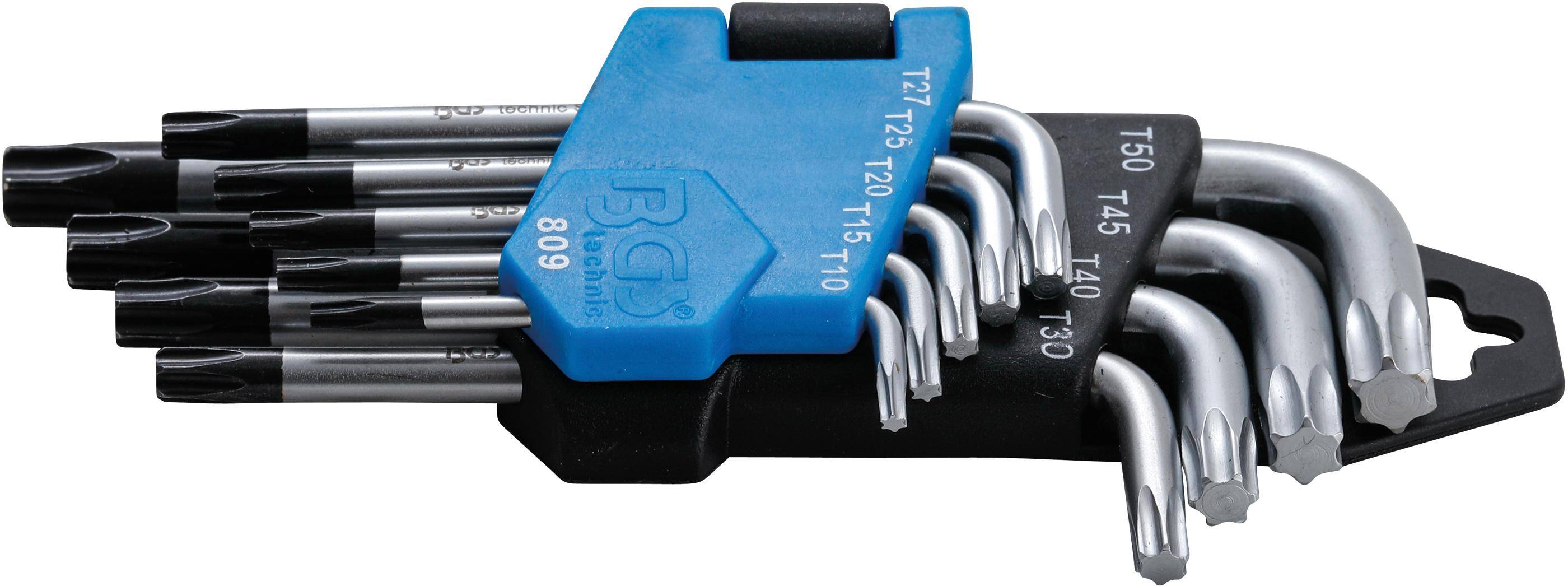 BGS Winkelschlssel-Satz | kurz | T-Profil (fr Torx) mit Bohrung T10 -