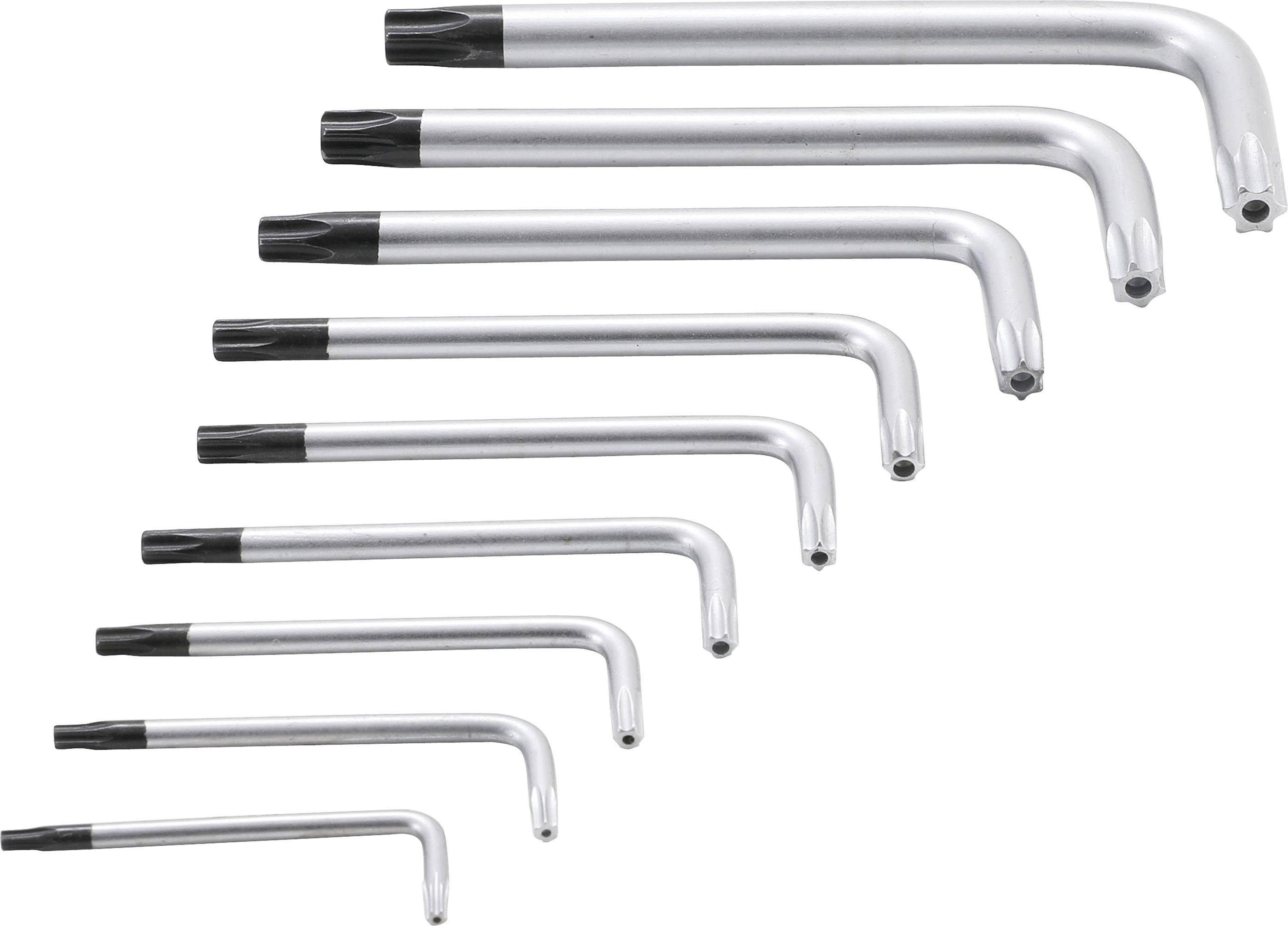 BGS Winkelschlssel-Satz | kurz | T-Profil (fr Torx) mit Bohrung T10 -