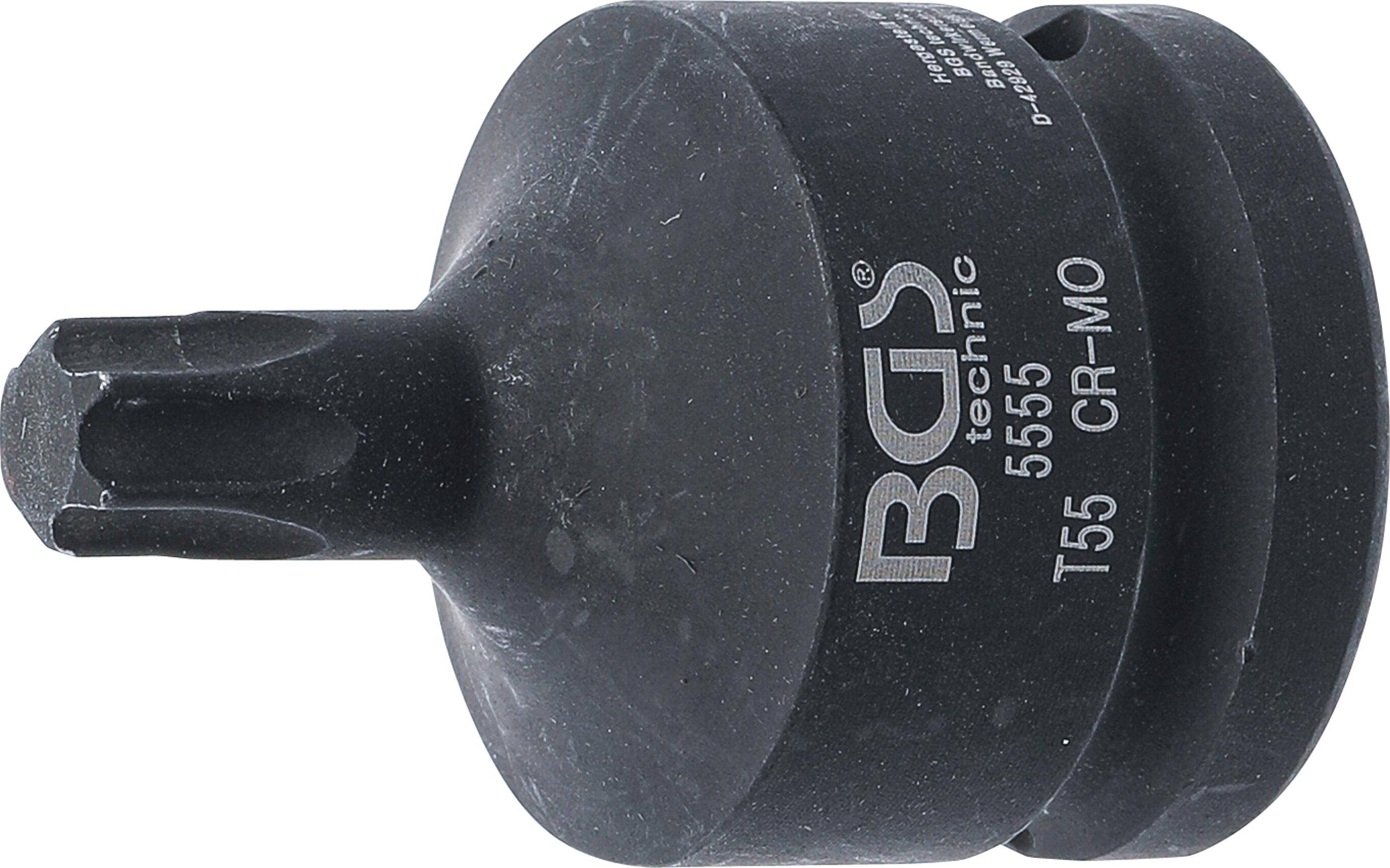 BGS technic Kraft-Bit-Einsatz | Lnge 60 mm | Antrieb Innenvierkant 20