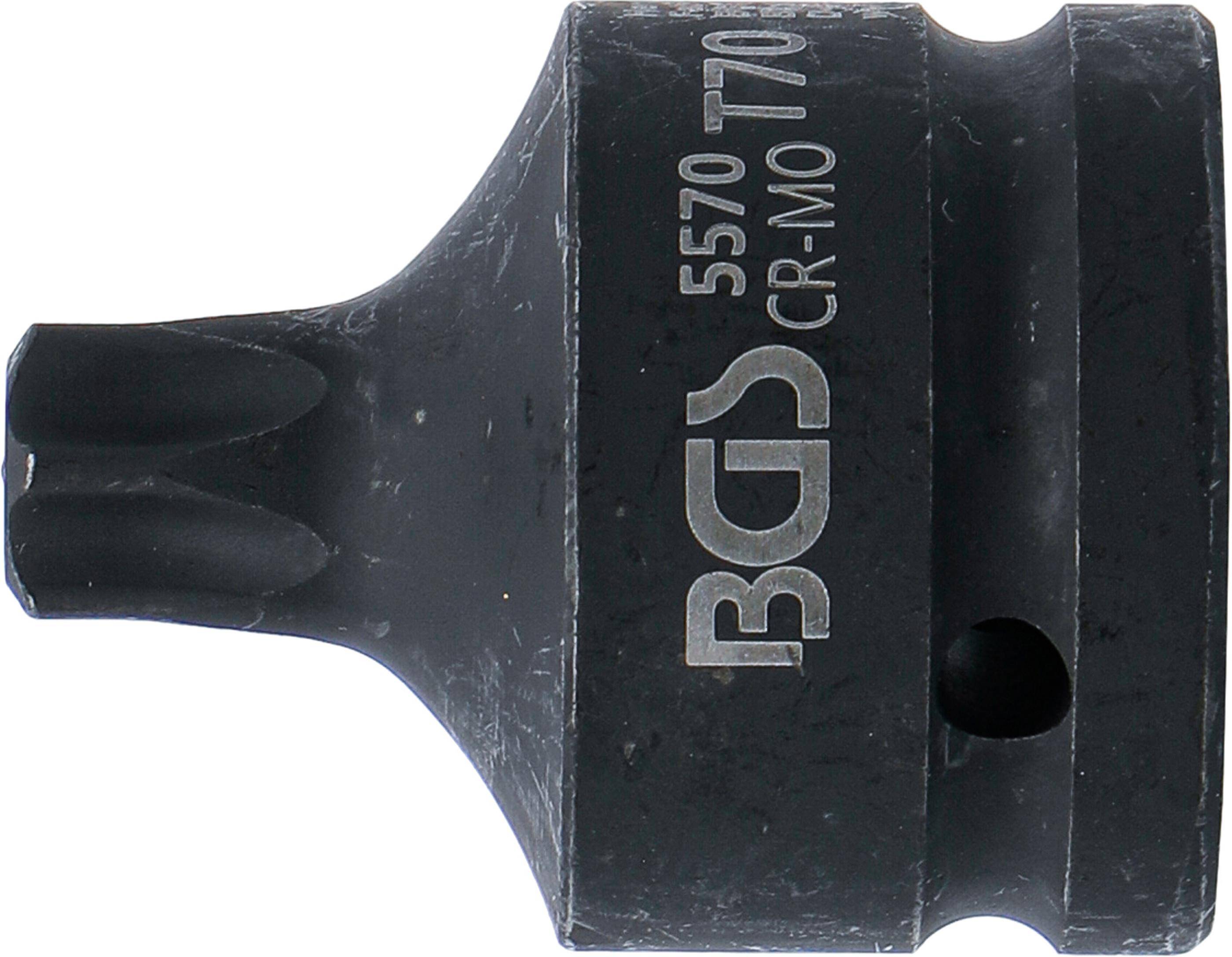 BGS technic Kraft-Bit-Einsatz | Lnge 60 mm | Antrieb Innenvierkant 20