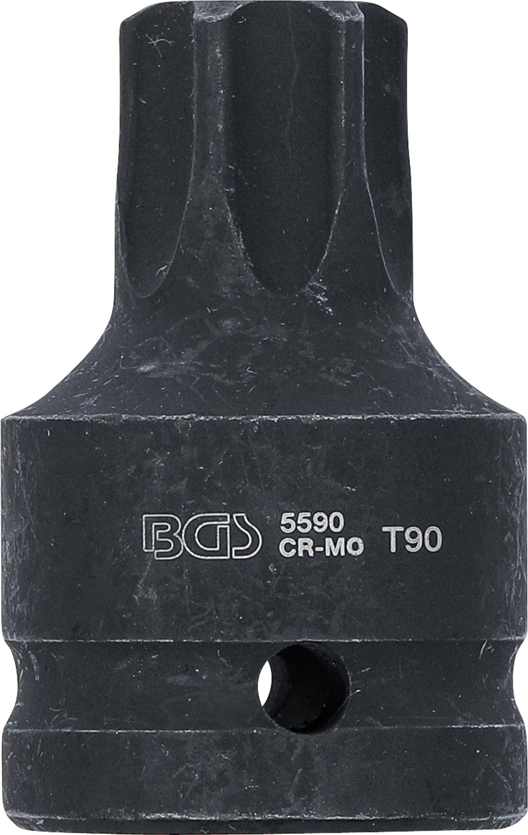 BGS technic Kraft-Bit-Einsatz | Lnge 60 mm | Antrieb Innenvierkant 20