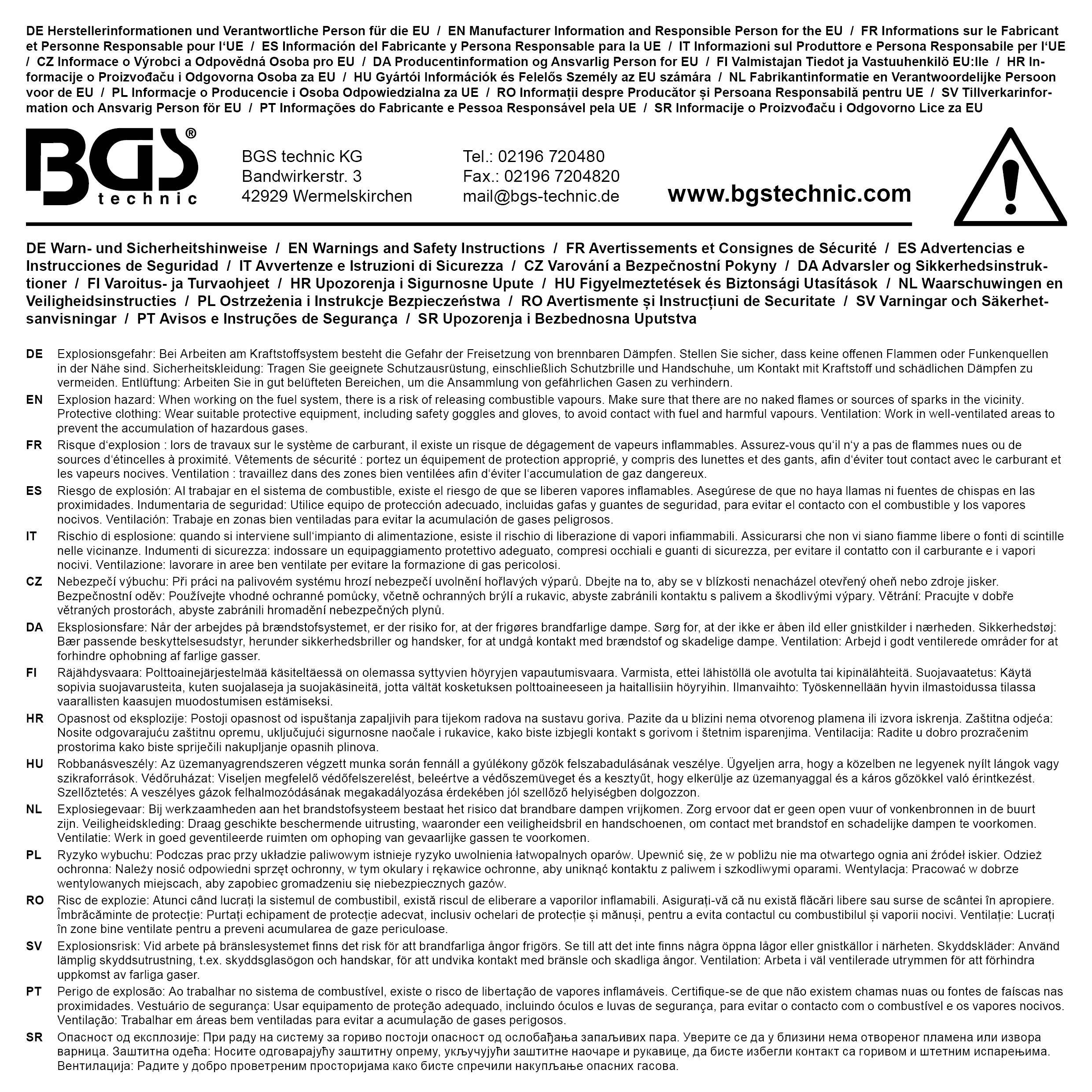 BGS Tankgeberschlüssel | für Alfa Romeo, Fiat, Lancia, Ferrari,