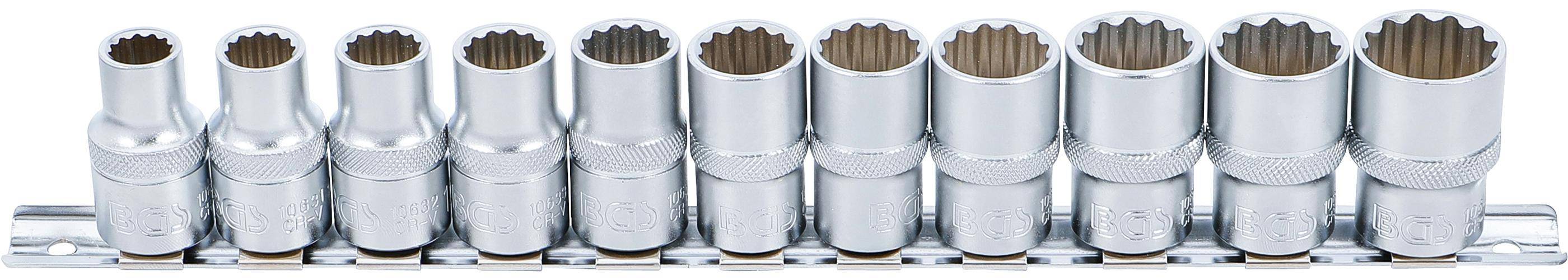 BGS Steckschlssel-Einsatz-Satz, Zwlfkant | Antrieb Innenvierkant 12,5