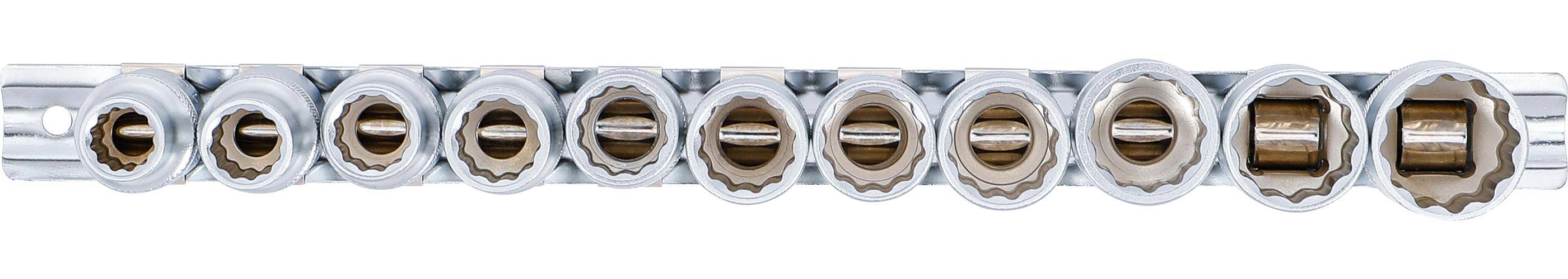 BGS Steckschlssel-Einsatz-Satz, Zwlfkant | Antrieb Innenvierkant 12,5