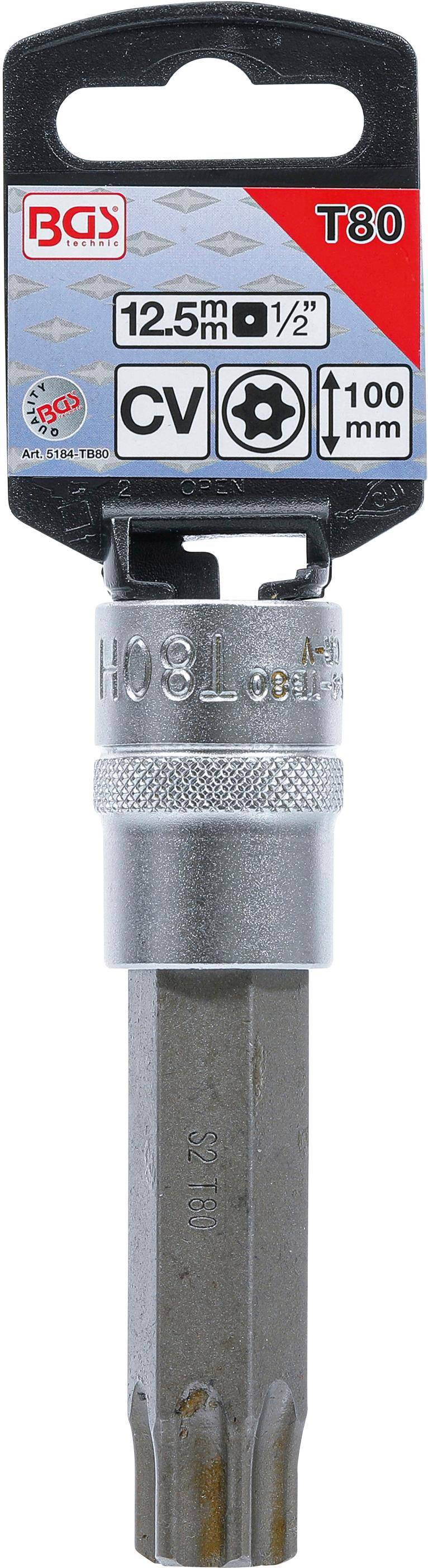 BGS Bit-Einsatz | Länge 100 mm | Antrieb Innenvierkant 12,5 mm (1/2")