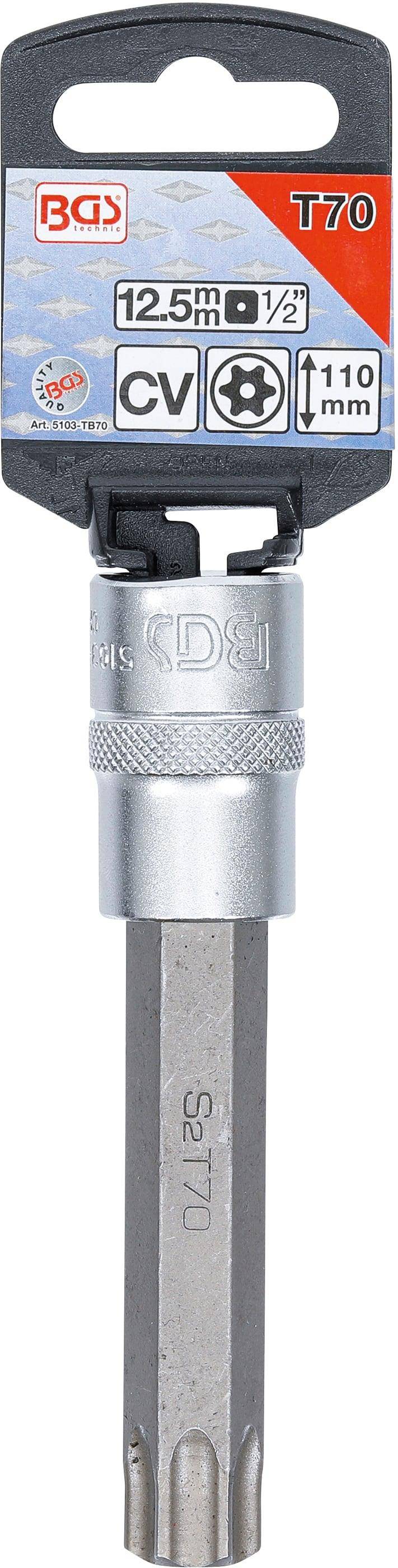 BGS technic Bit-Einsatz | Lnge 110 mm | Antrieb Innenvierkant 12,5 mm