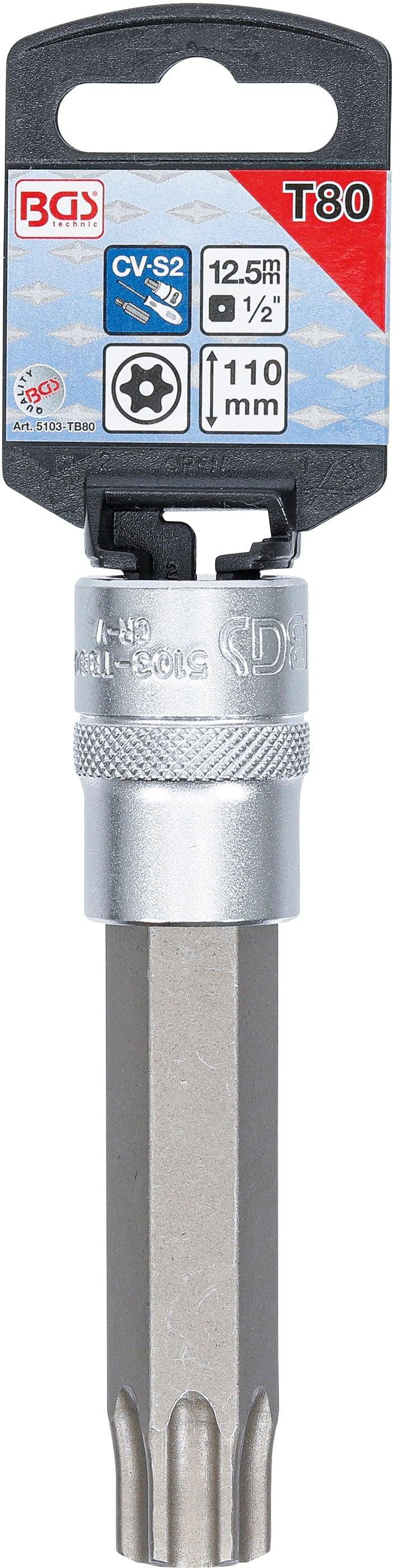 BGS technic Bit-Einsatz | Lnge 110 mm | Antrieb Innenvierkant 12,5 mm