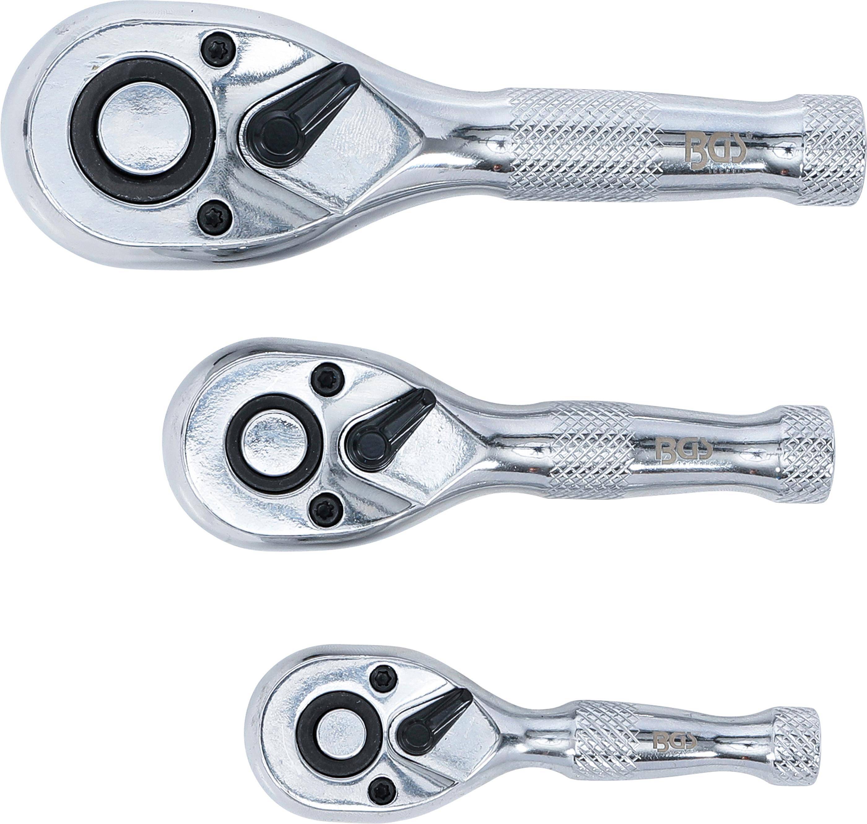 BGS technic Mini-Umschaltknarren-Satz | 6,3 mm (1/4") / 10 mm (3/8")