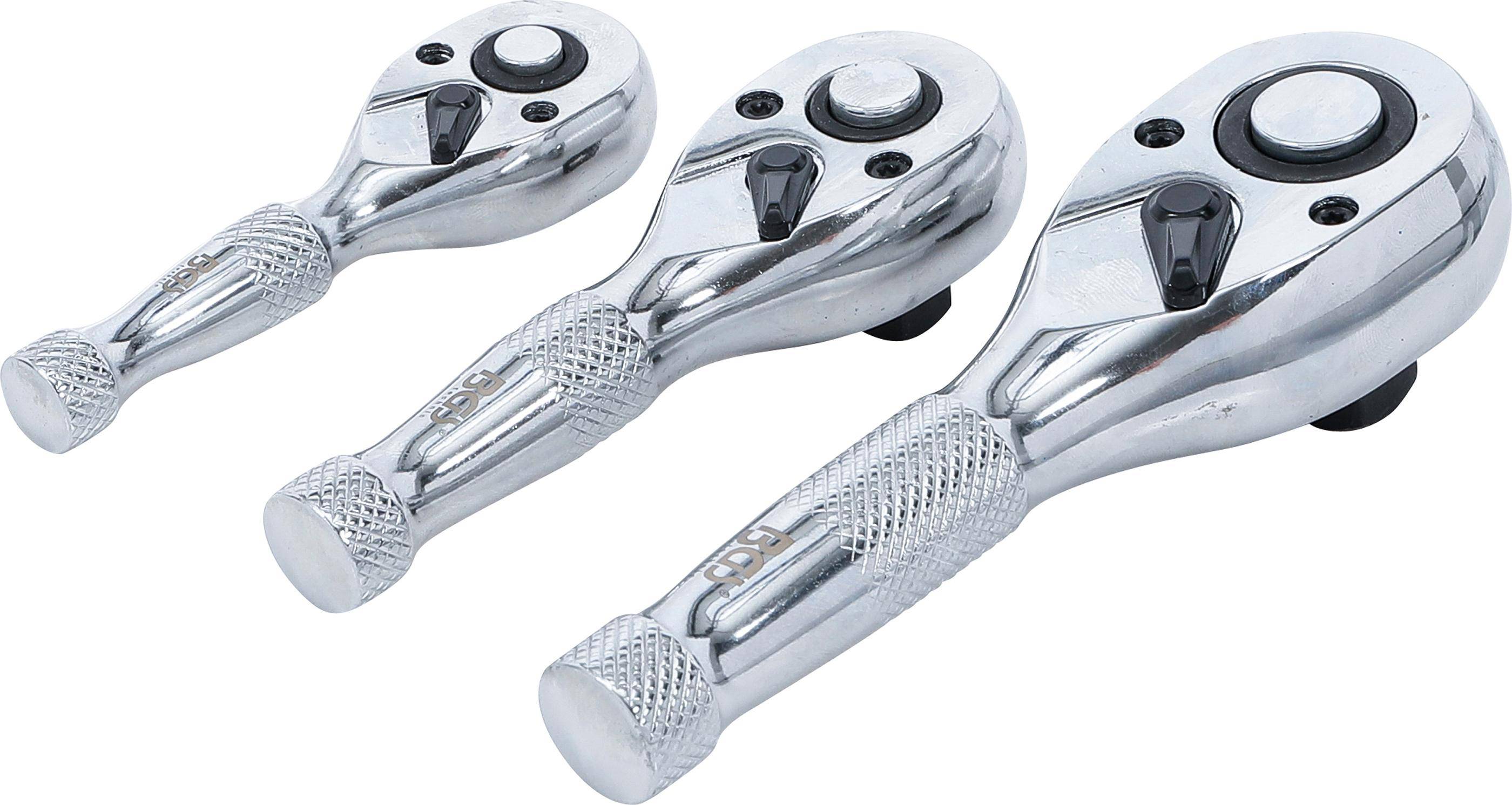 BGS technic Mini-Umschaltknarren-Satz | 6,3 mm (1/4") / 10 mm (3/8")