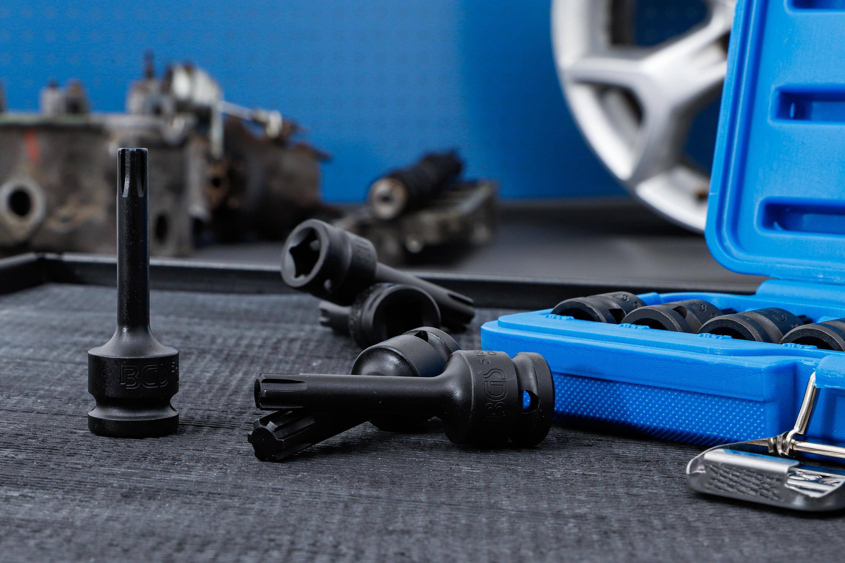 BGS Kraft-Bit-Einsatz-Satz | Antrieb Innenvierkant 12,5 mm (1/2") |