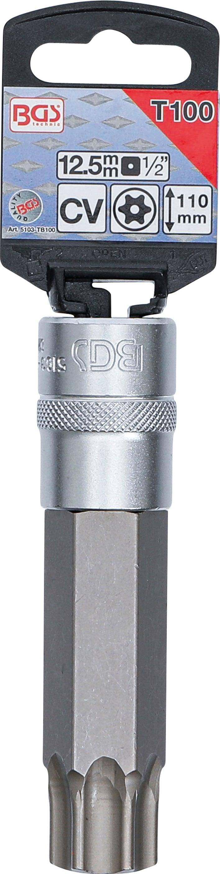 BGS technic Bit-Einsatz | Lnge 110 mm | Antrieb Innenvierkant 12,5 mm