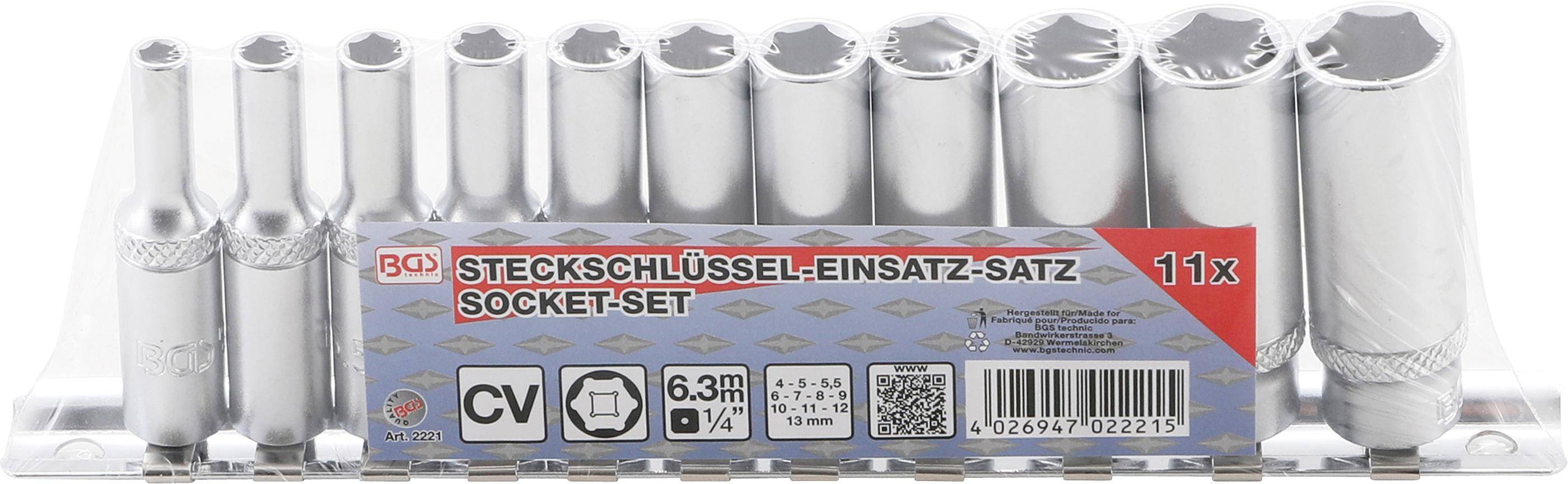 BGS Steckschlssel-Einsatz-Satz Sechskant, tief | Antrieb