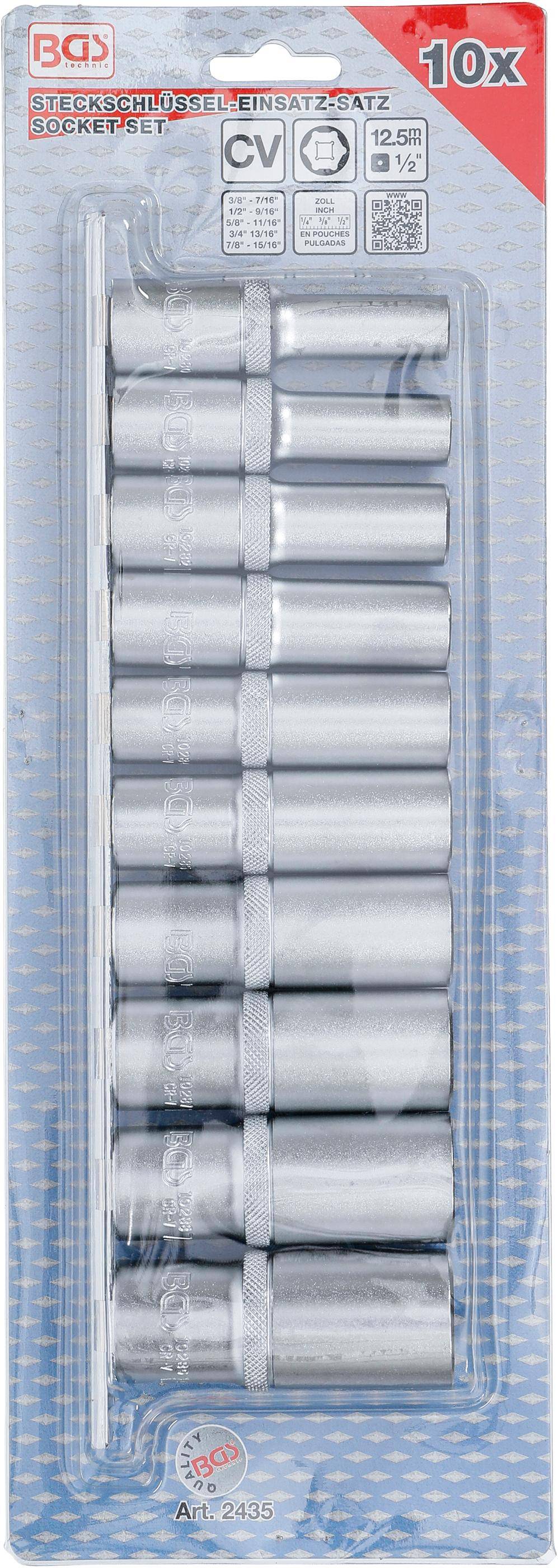 BGS Steckschlssel-Einsatz-Satz Sechskant, tief | Antrieb