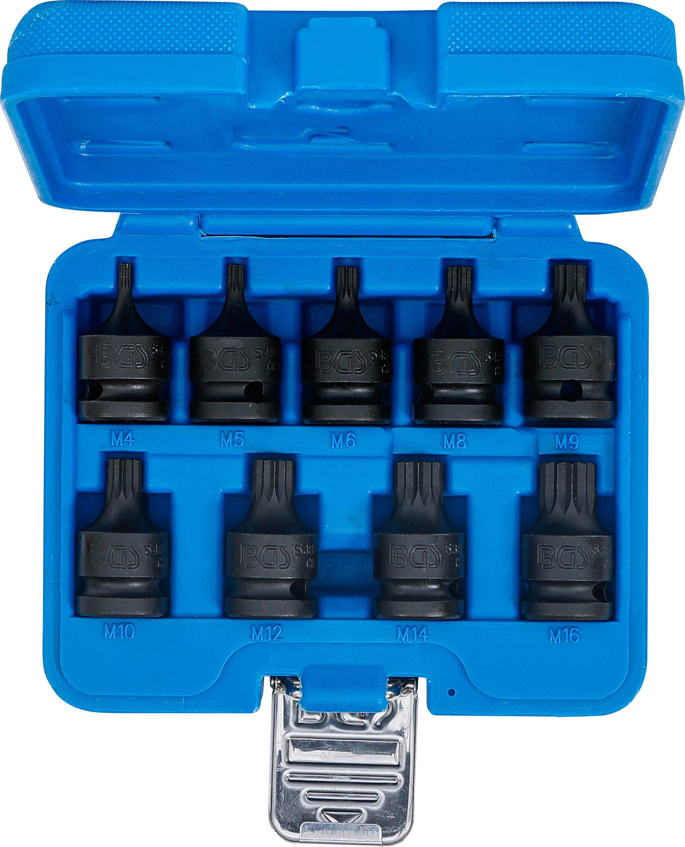 BGS Kraft-Bit-Einsatz-Satz | Antrieb Innenvierkant 12,5 mm (1/2") |