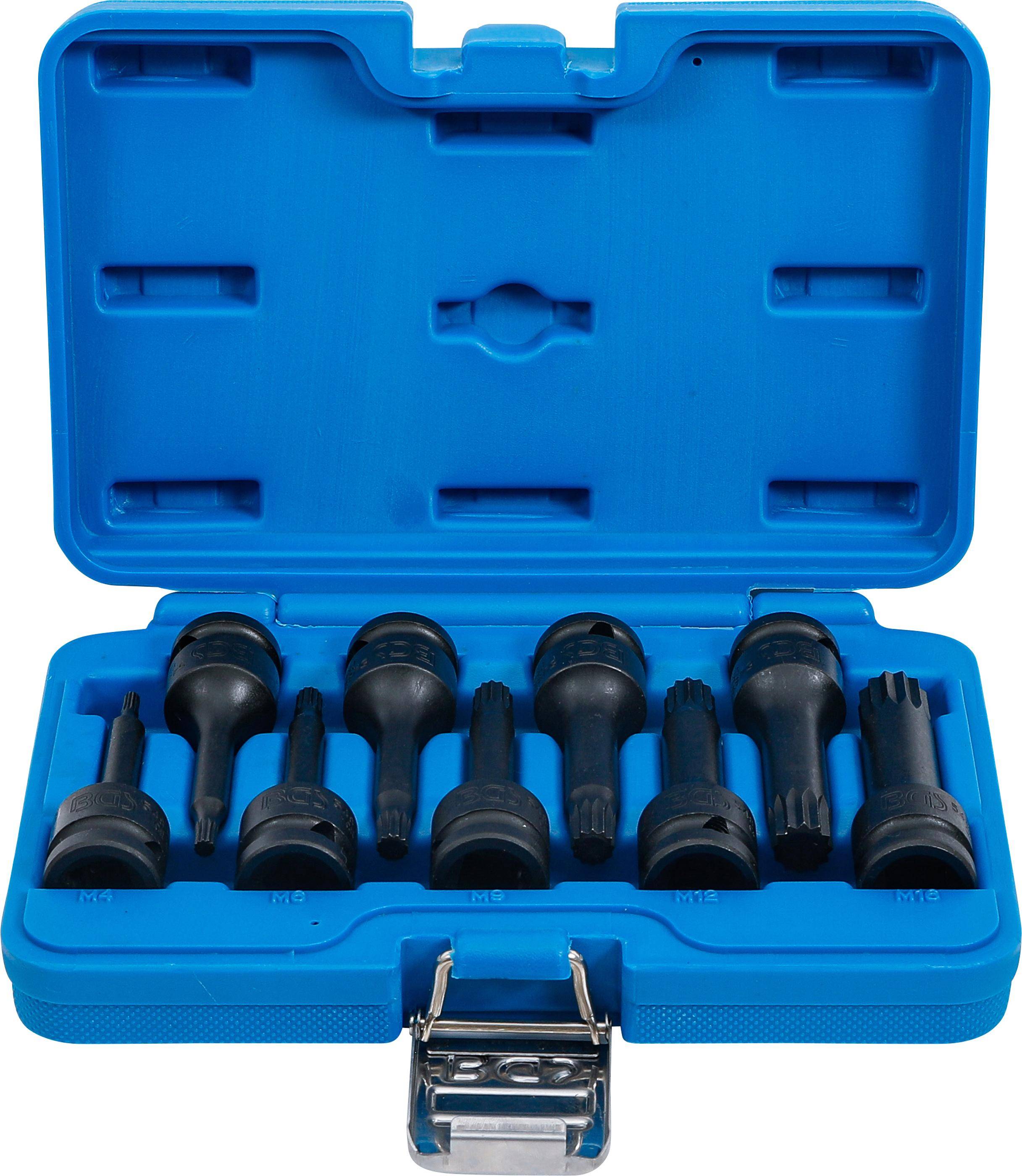 BGS Kraft-Bit-Einsatz-Satz | Antrieb Innenvierkant 12,5 mm (1/2") |