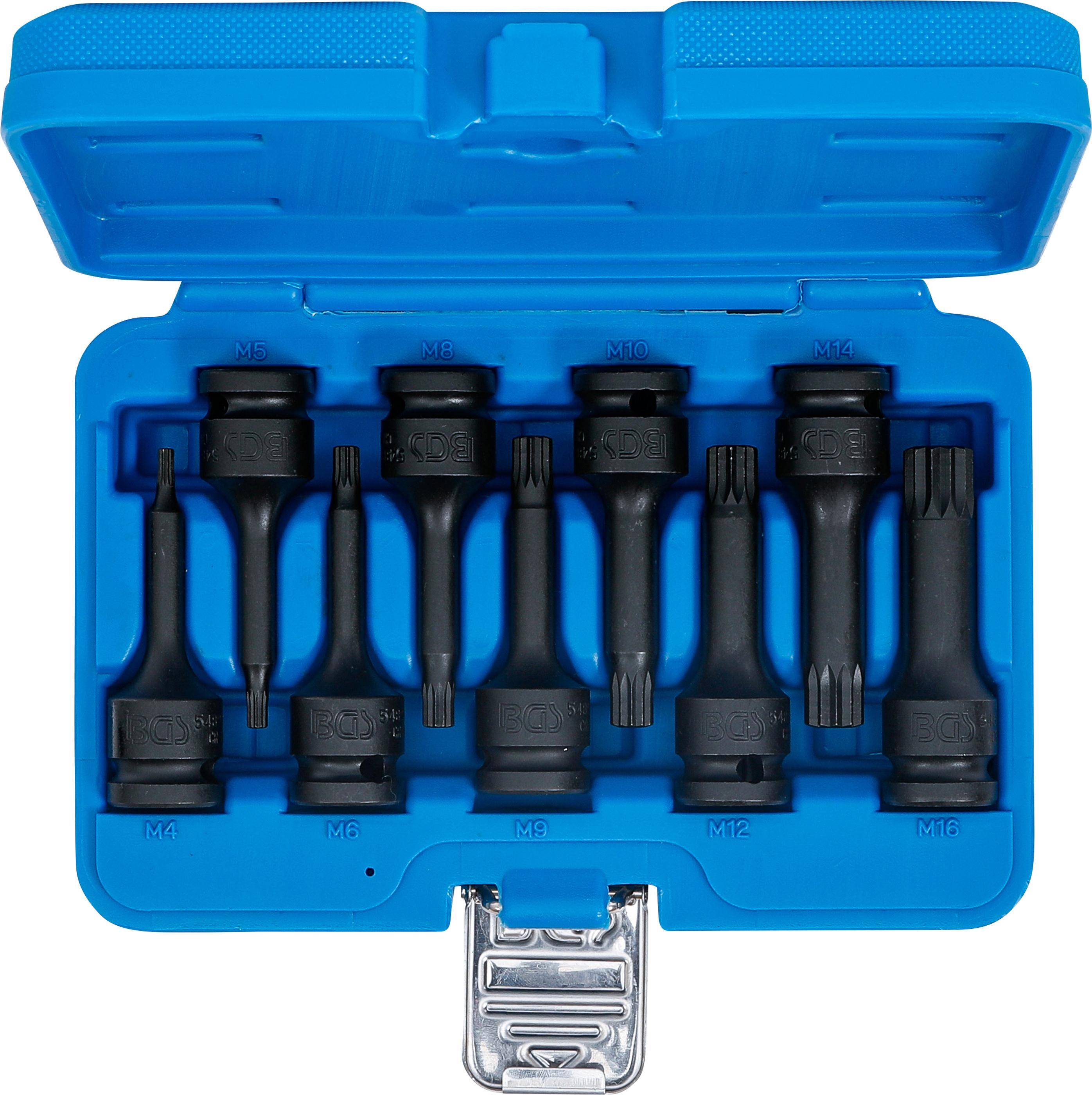 BGS Kraft-Bit-Einsatz-Satz | Antrieb Innenvierkant 12,5 mm (1/2") |