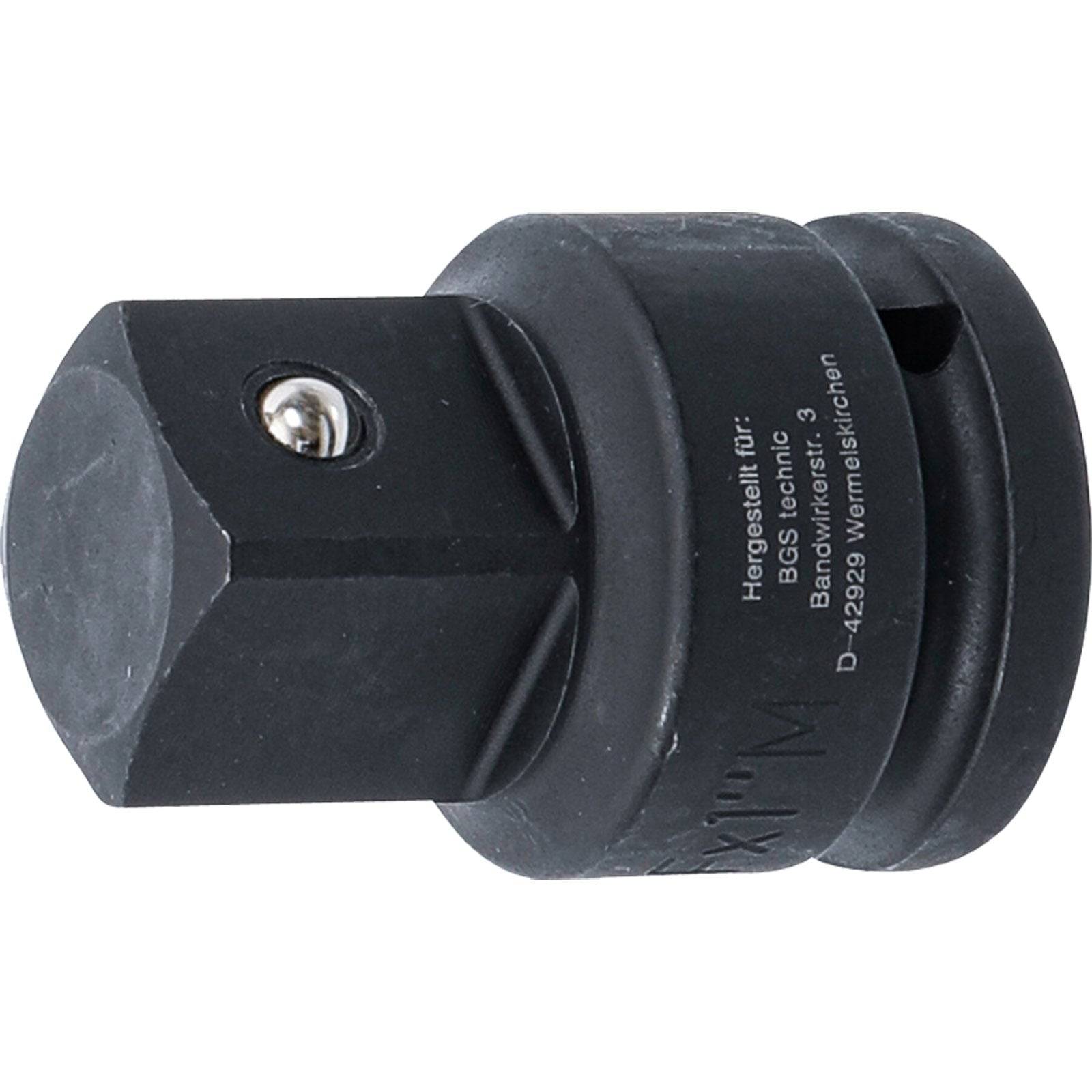 BGS Kraft-Steckschlüssel-Adapter Innenvierkant 20 mm (3/4") - Außenvierkant 25 mm (1") - 195