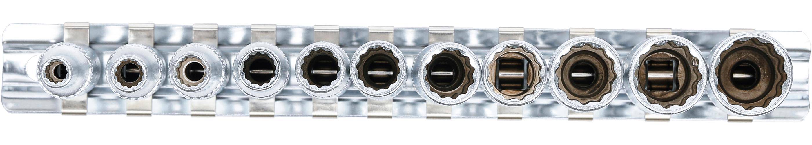 BGS Steckschlssel-Einsatz-Satz Zwlfkant, tief | Antrieb Innenvierkant