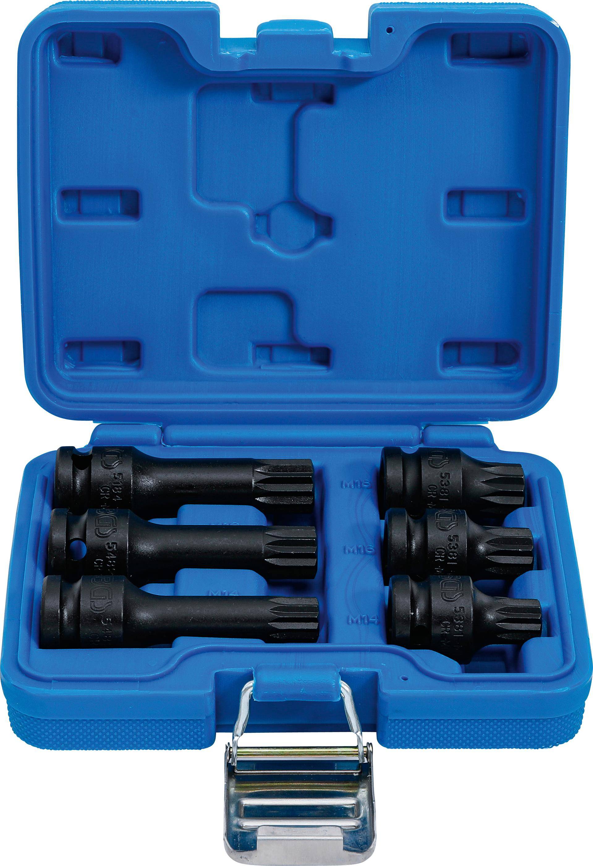 BGS Kraft-Bit-Einsatz-Satz | Antrieb Innenvierkant 12,5 mm (1/2") |