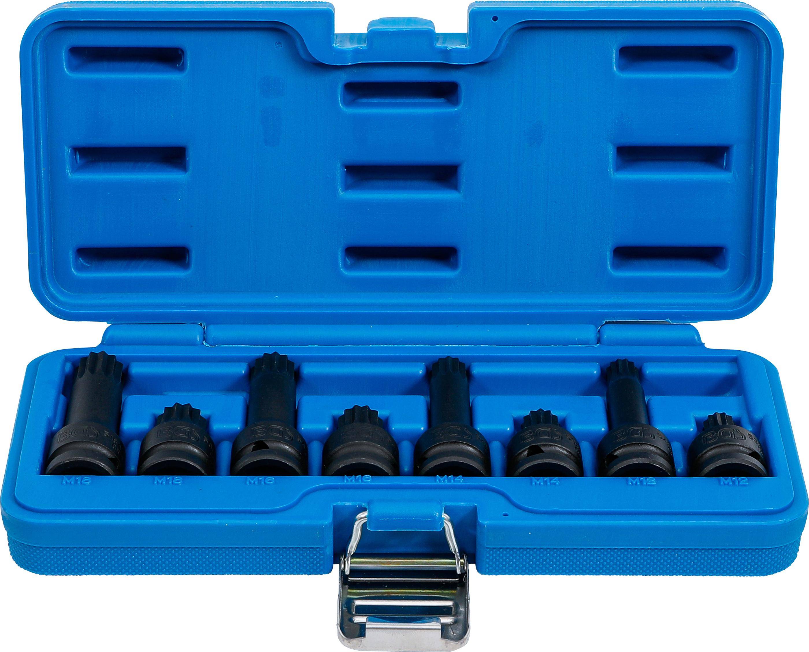 BGS Kraft-Bit-Einsatz-Satz | Antrieb Innenvierkant 12,5 mm (1/2") |