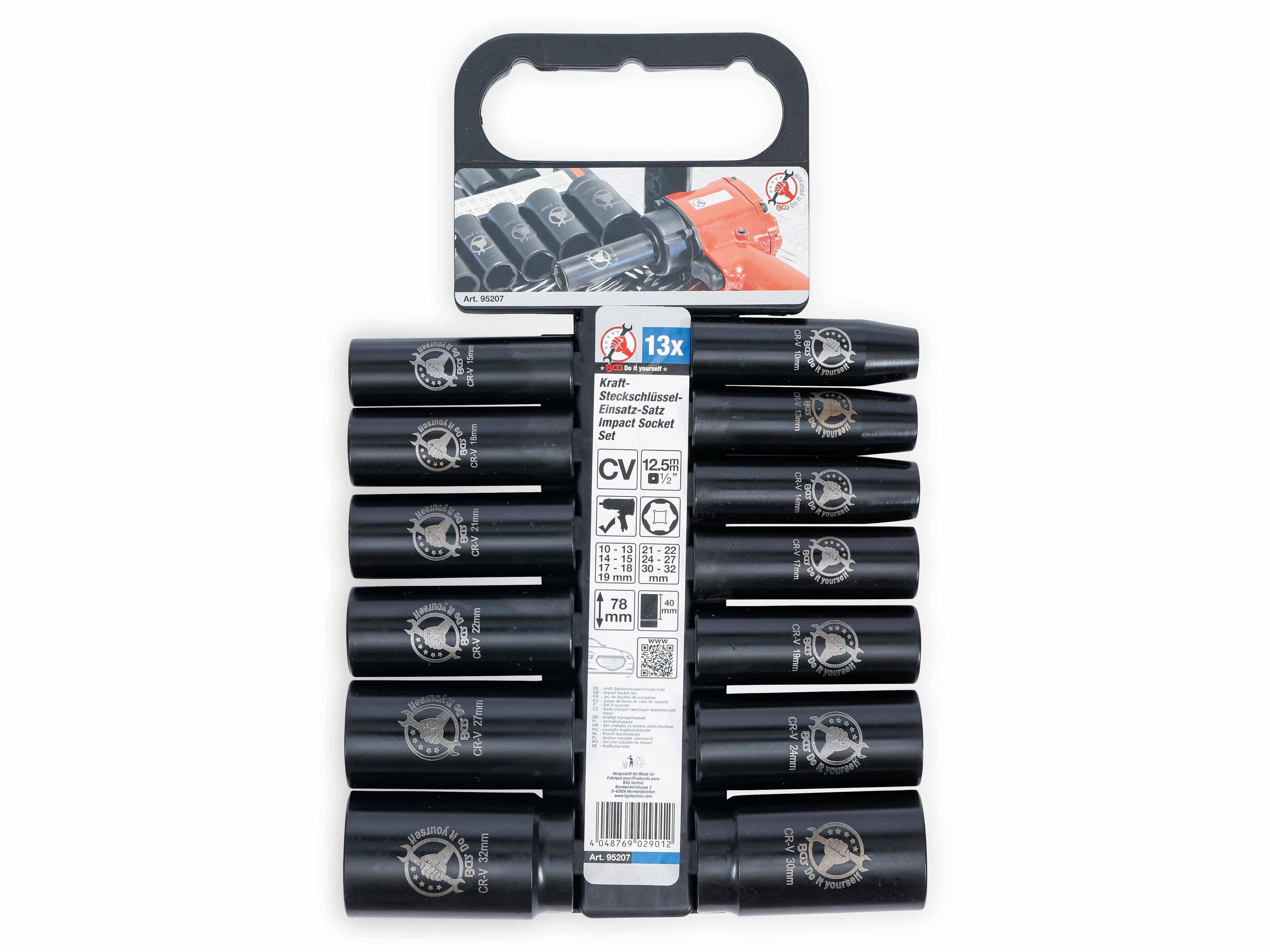 BGS TECHNIC DIY Kraft-Steckschlüssel-Einsatz-Satz