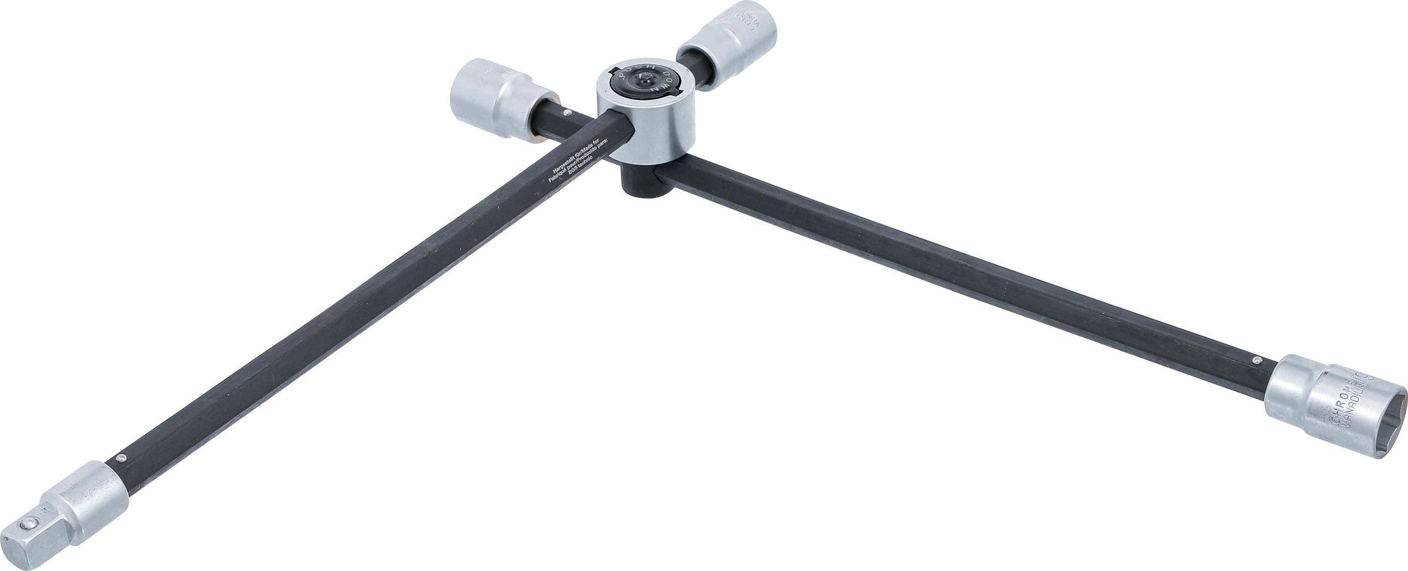 BGS technic Rad-Kreuzschlüssel mit Gelenk | für Pkw | Vierkant | SW