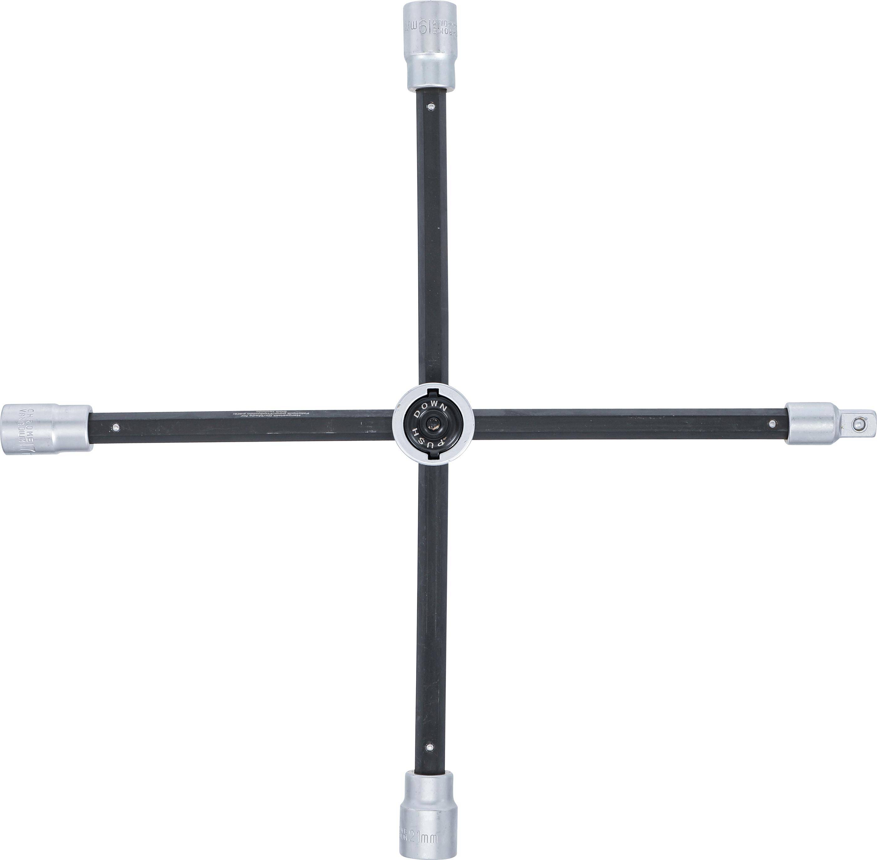 BGS technic Rad-Kreuzschlüssel mit Gelenk | für Pkw | Vierkant | SW