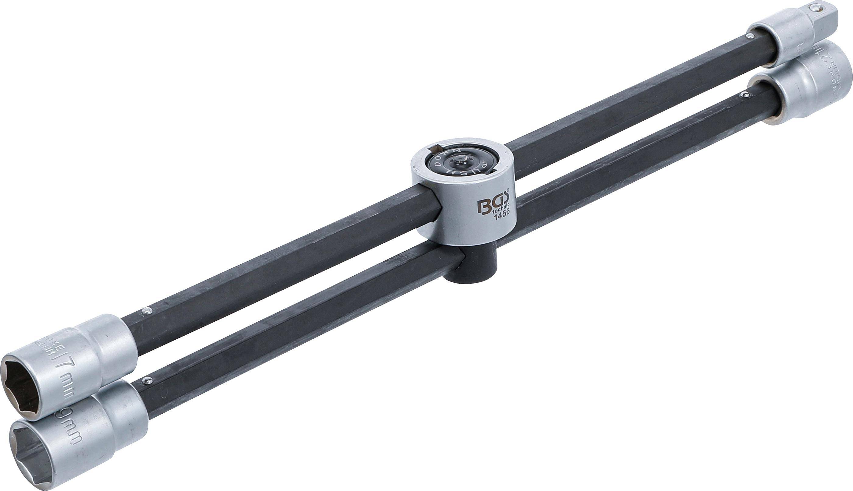 BGS technic Rad-Kreuzschlüssel mit Gelenk | für Pkw | Vierkant | SW