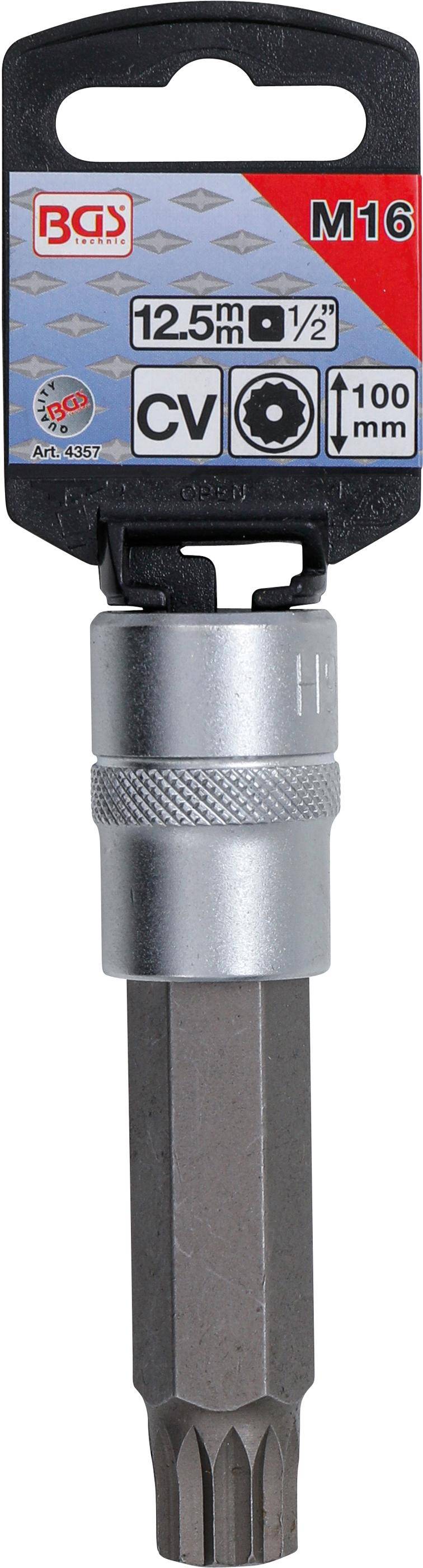 BGS technic Bit-Einsatz | Lnge 100 mm | Antrieb Innenvierkant 12,5 mm