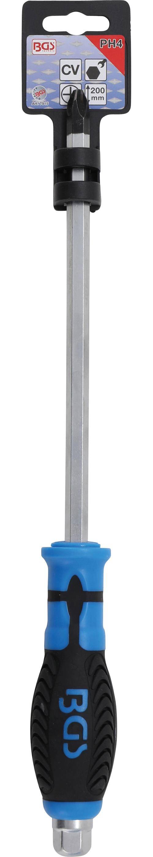 BGS Schraubendreher, Klinge mit Sechskant-Profil | Kreuzschlitz PH4 |