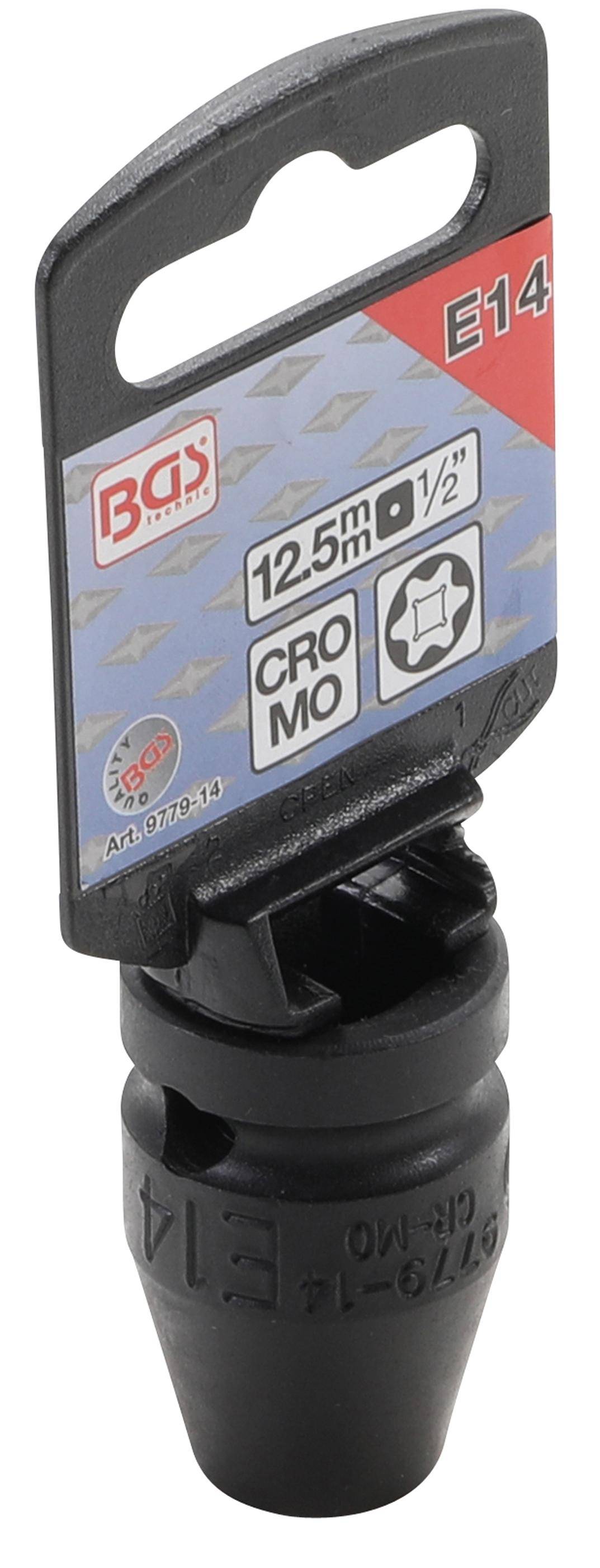 BGS Kraft-Steckschlssel-Einsatz E-Profil | Antrieb Innenvierkant 12,5