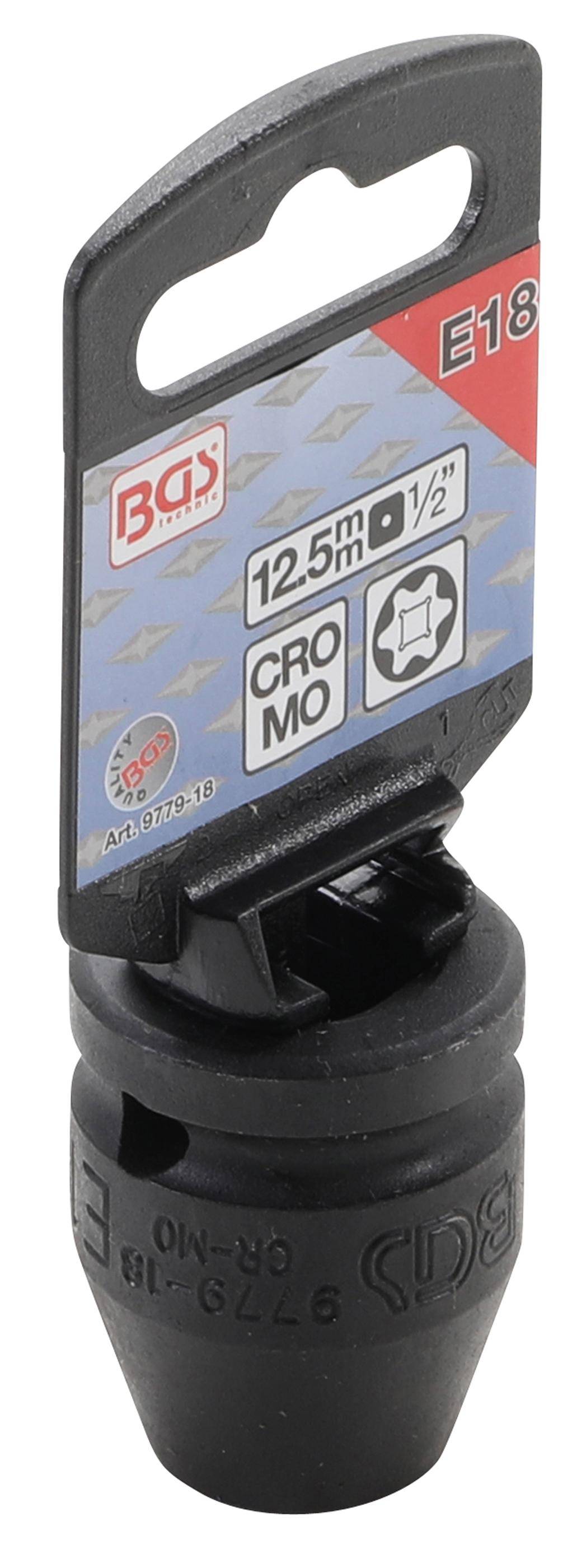 BGS Kraft-Steckschlssel-Einsatz E-Profil | Antrieb Innenvierkant 12,5