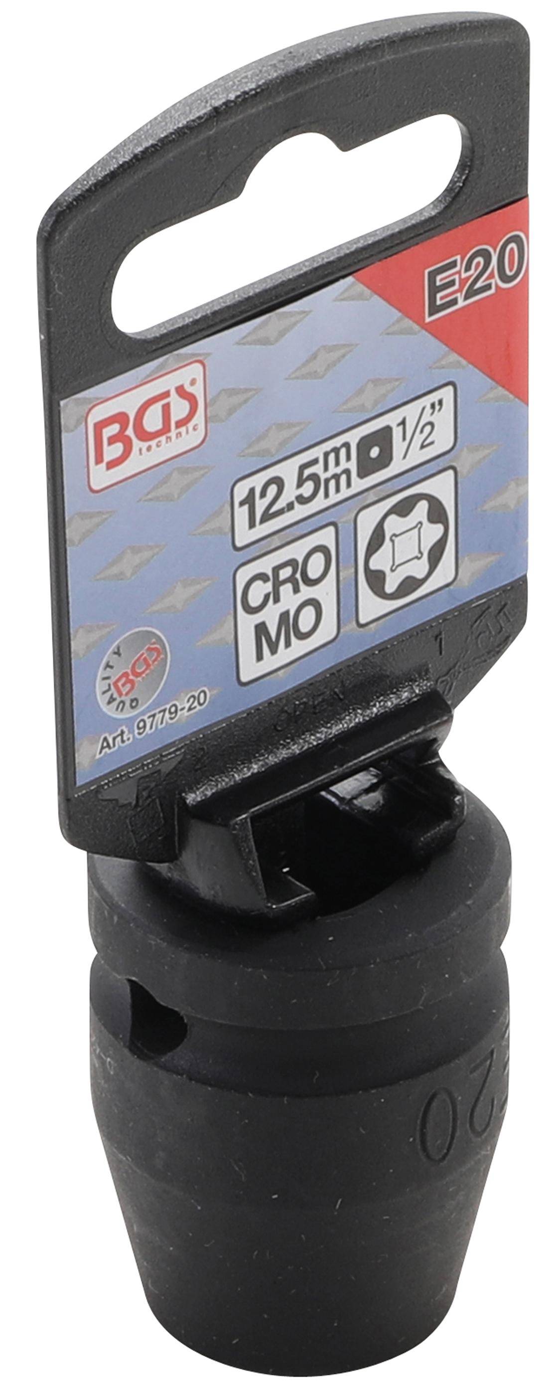 BGS Kraft-Steckschlssel-Einsatz E-Profil | Antrieb Innenvierkant 12,5