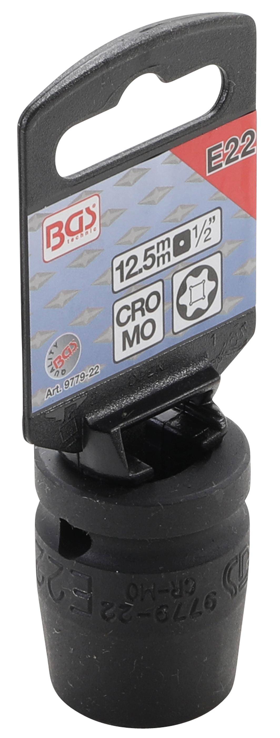 BGS Kraft-Steckschlssel-Einsatz E-Profil | Antrieb Innenvierkant 12,5