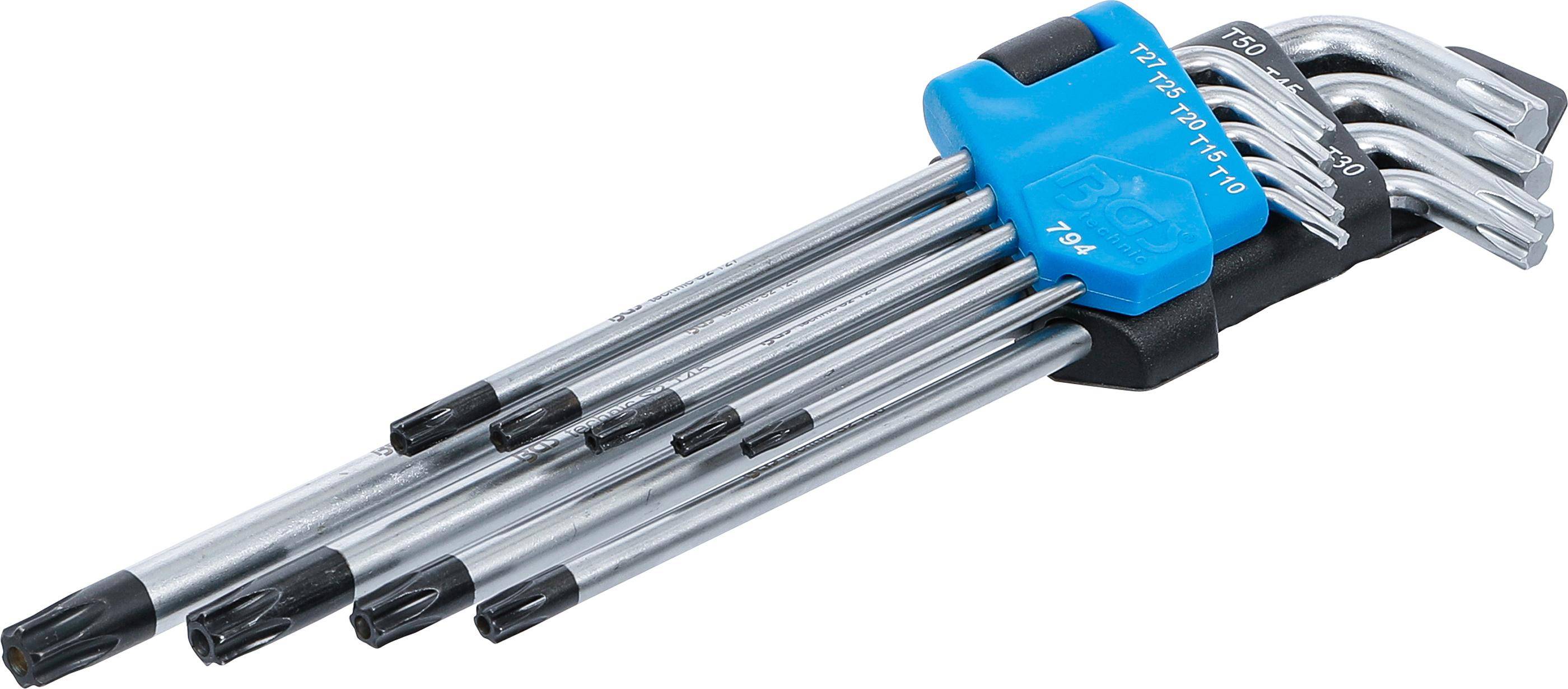 BGS Winkelschlssel-Satz | extra lang | T-Profil (fr Torx) mit Bohrung
