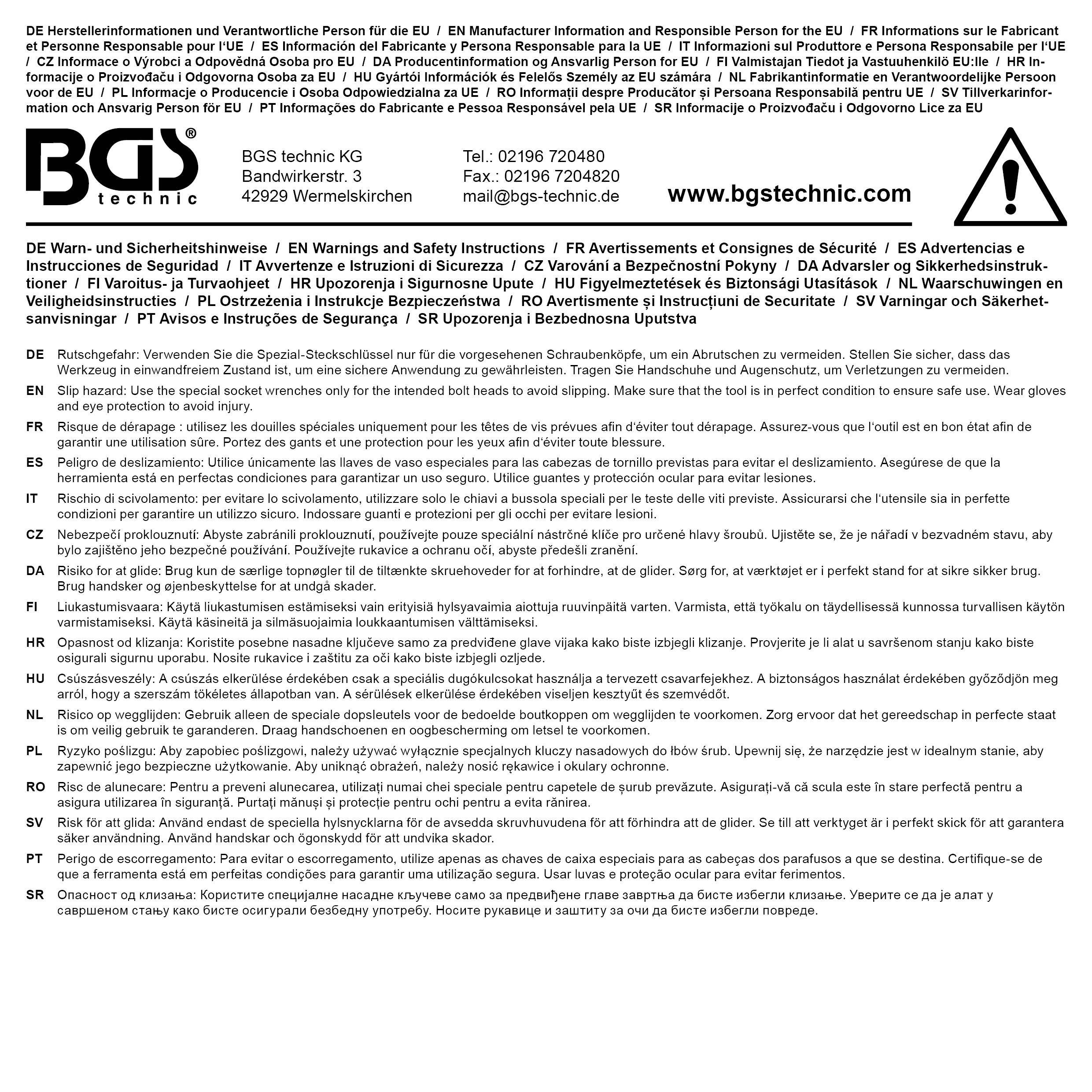 BGS technic Multi-Einsatz mit Adapter-Satz | mit Ratschen-T-Griff,