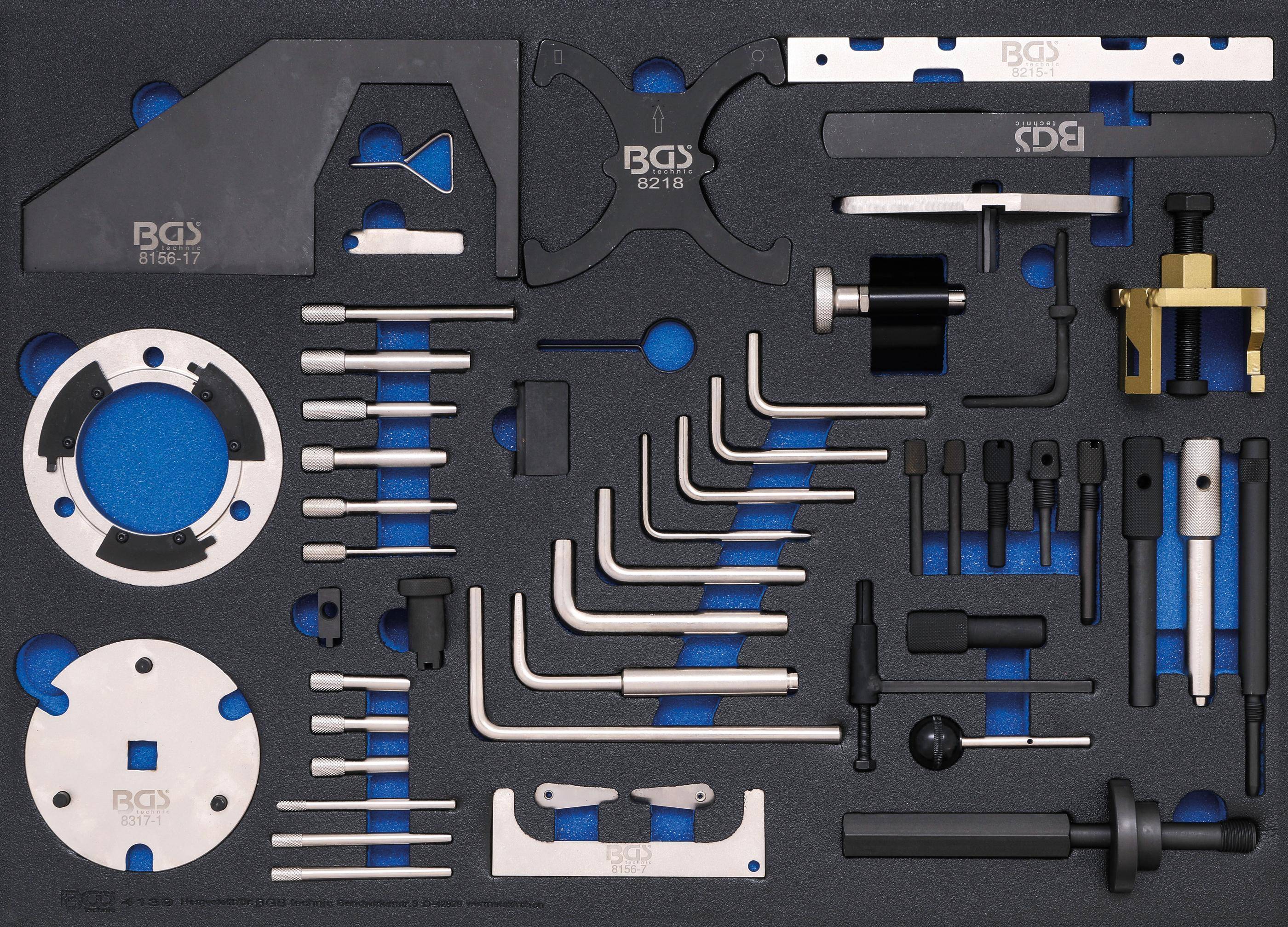 BGS technic Werkstattwageneinlage 3/3: Motor-Einstellwerkzeug-Satz |