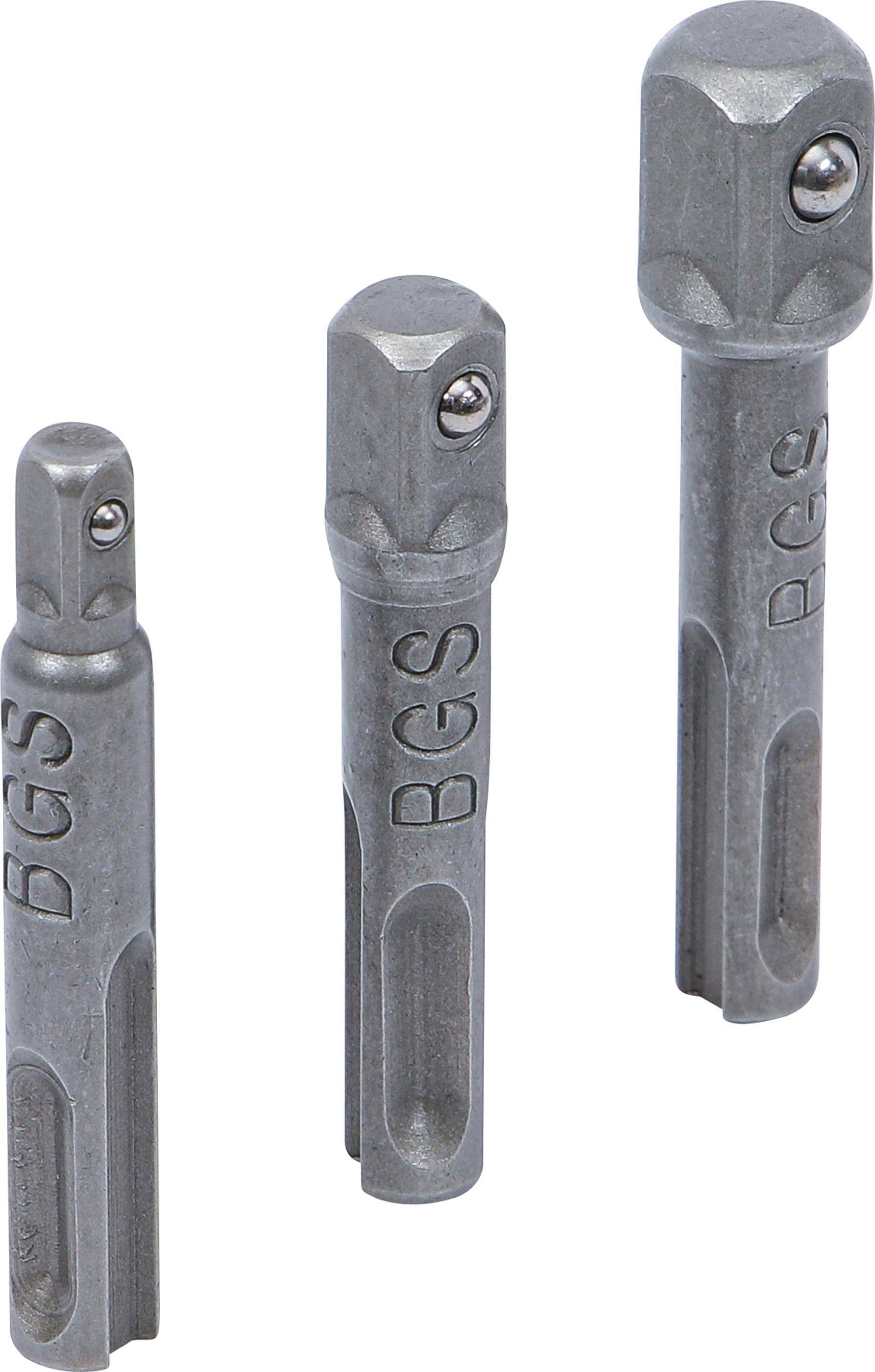 BGS technic Adapter-Satz | SDS - Auenvierkant 6,3 mm (1/4"), 10 mm
